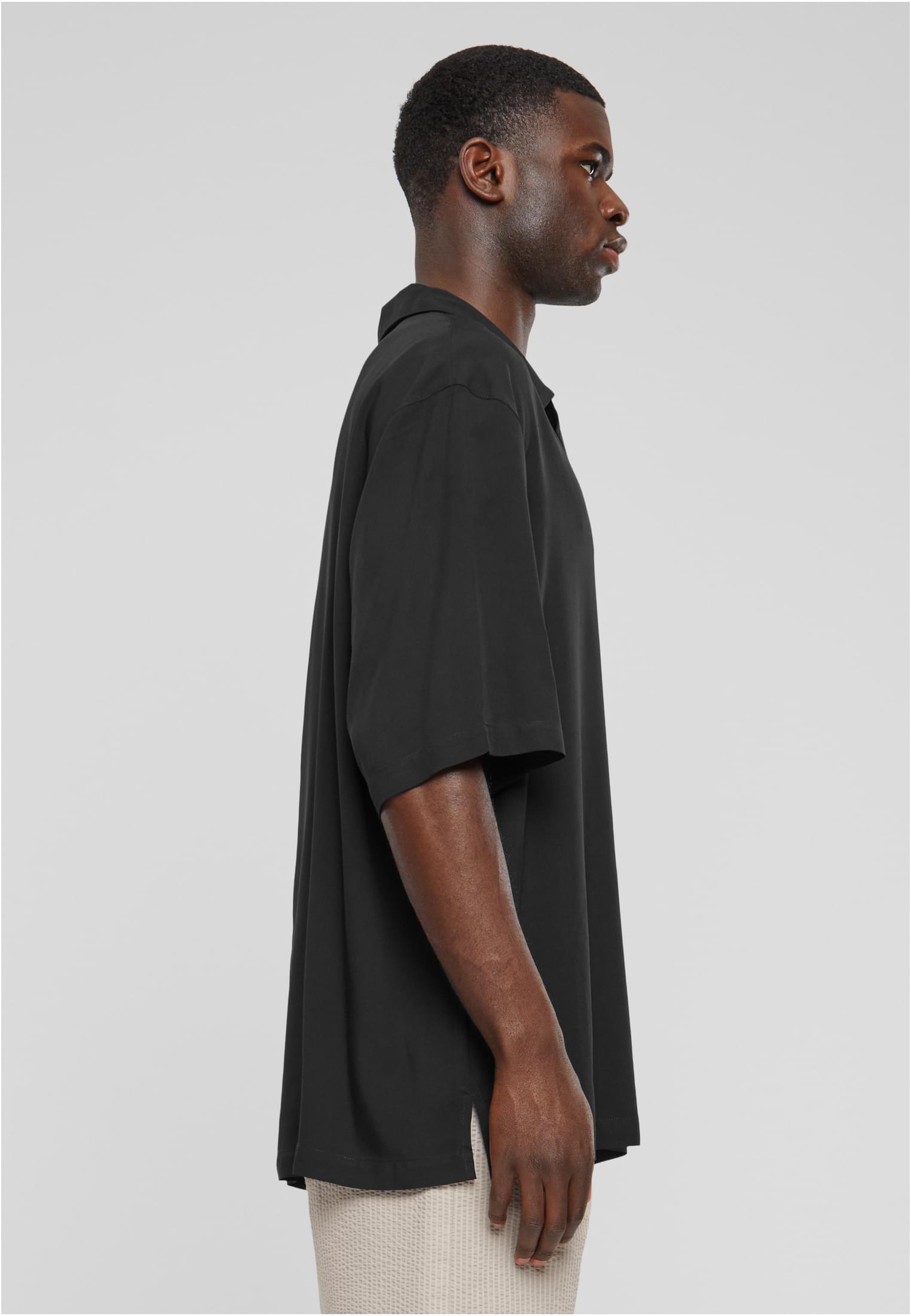 Loose Viscose Shirt | black