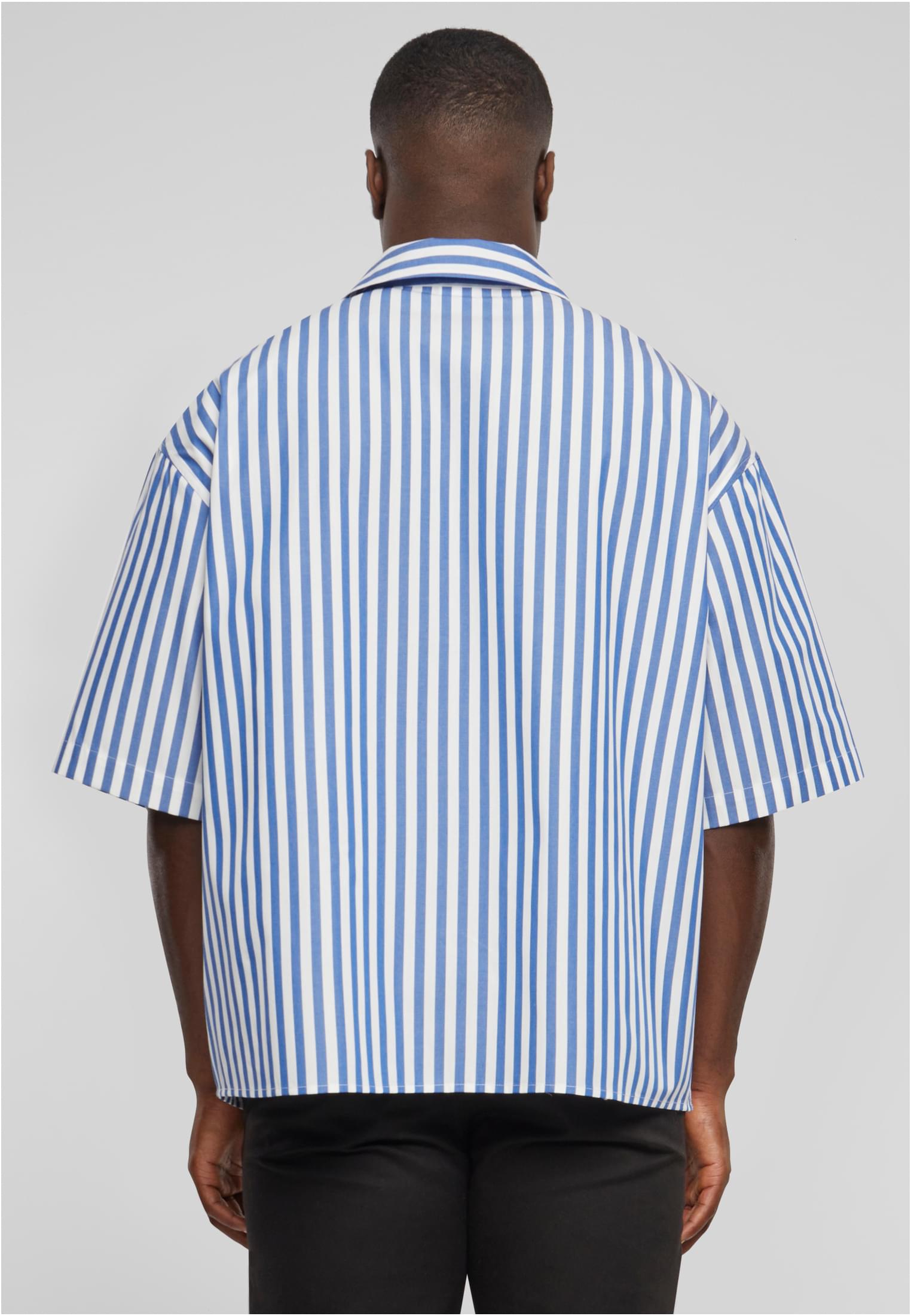 Striped Short Sleeve Summer Shirt | white/blue