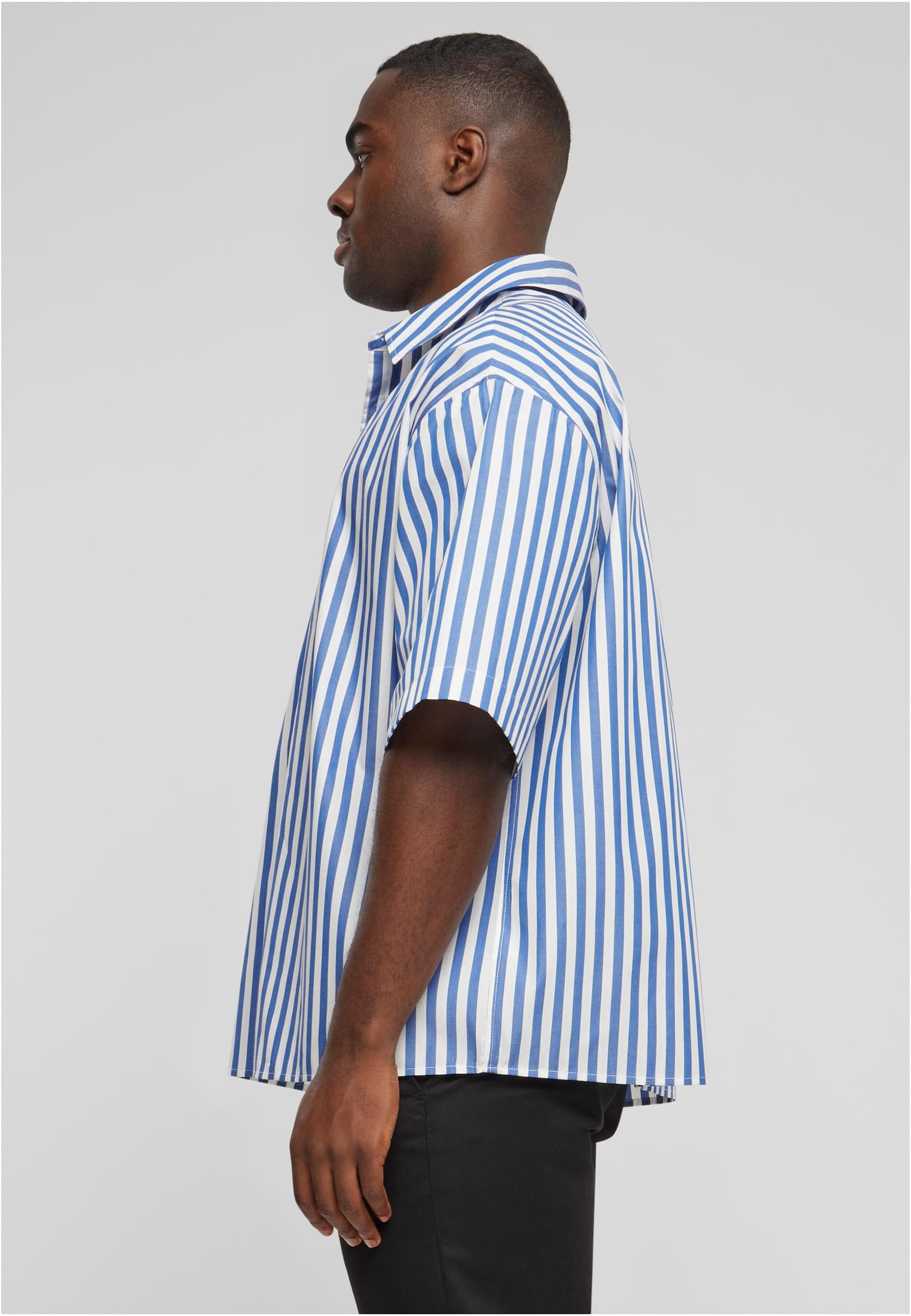 Striped Short Sleeve Summer Shirt | white/blue