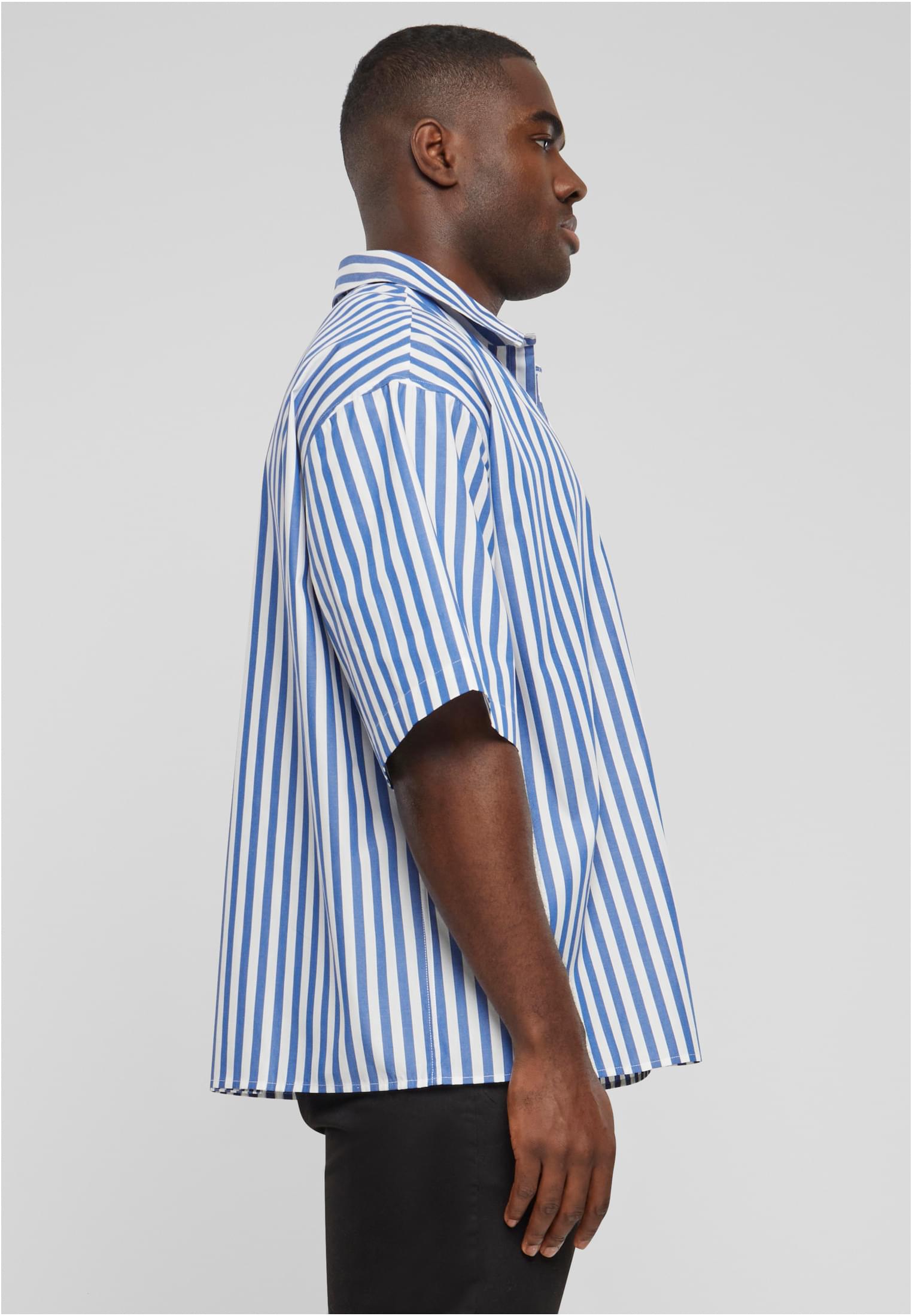 Striped Short Sleeve Summer Shirt | white/blue