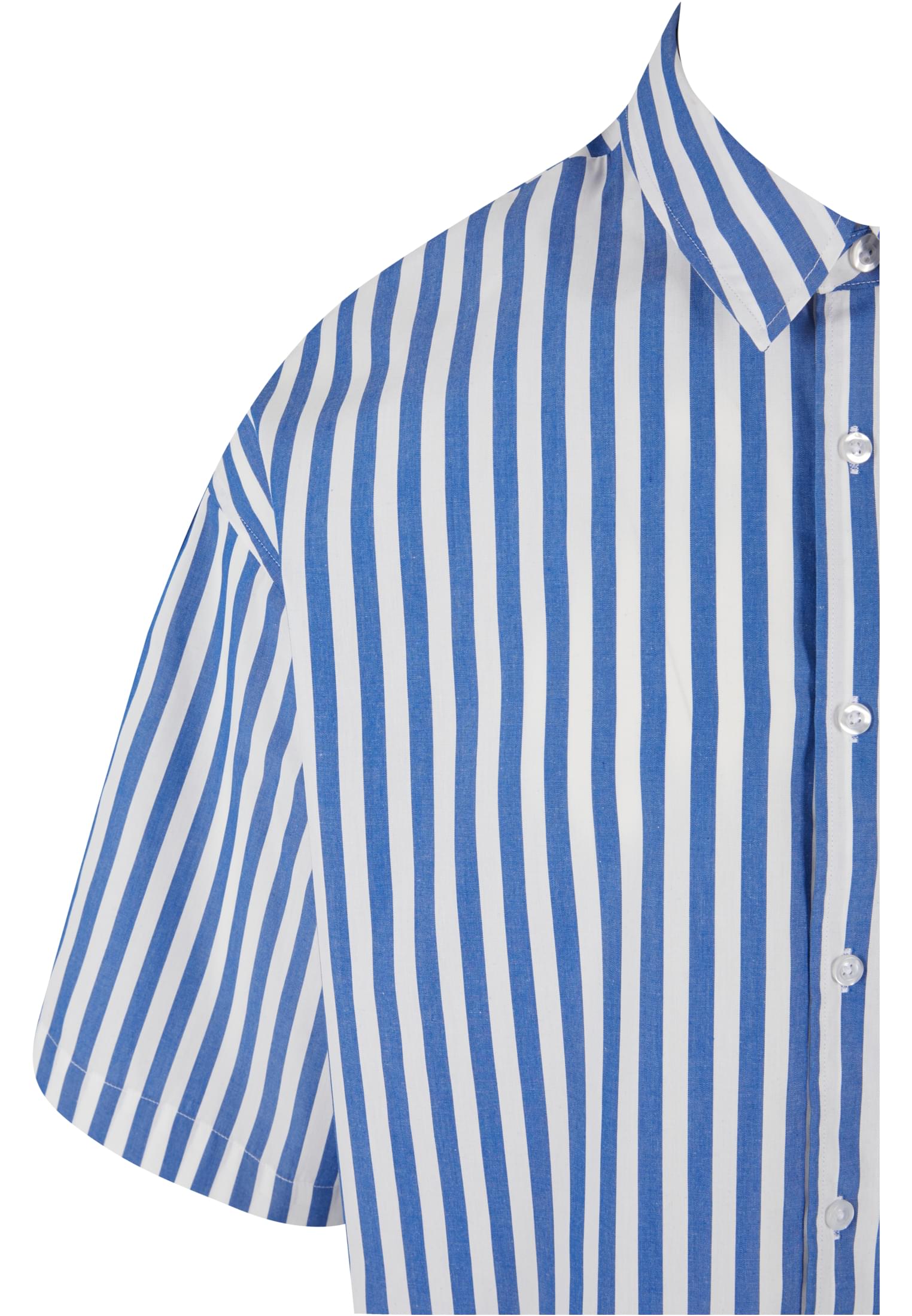 Striped Short Sleeve Summer Shirt | white/blue