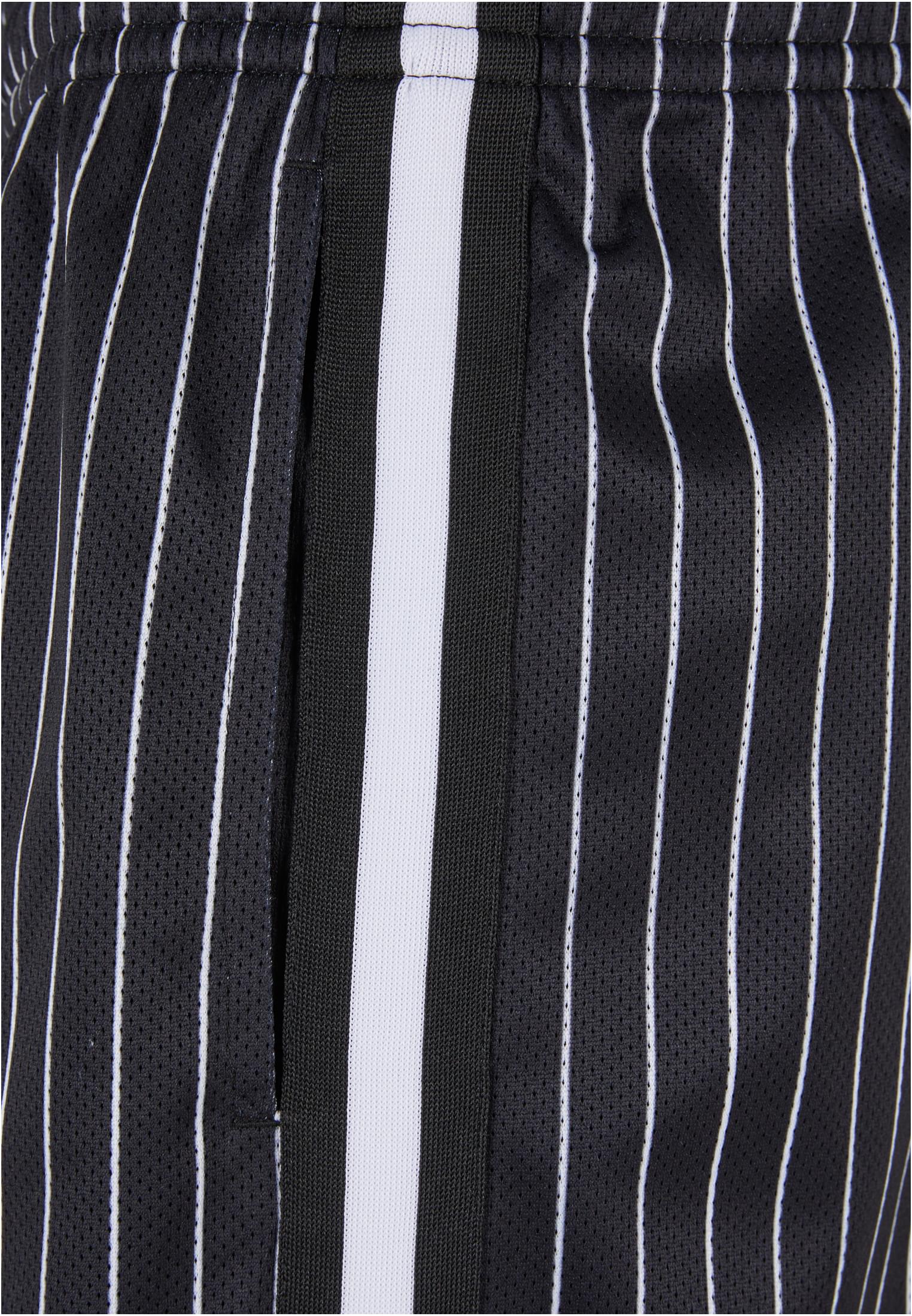 Striped Mesh Shorts | black/white