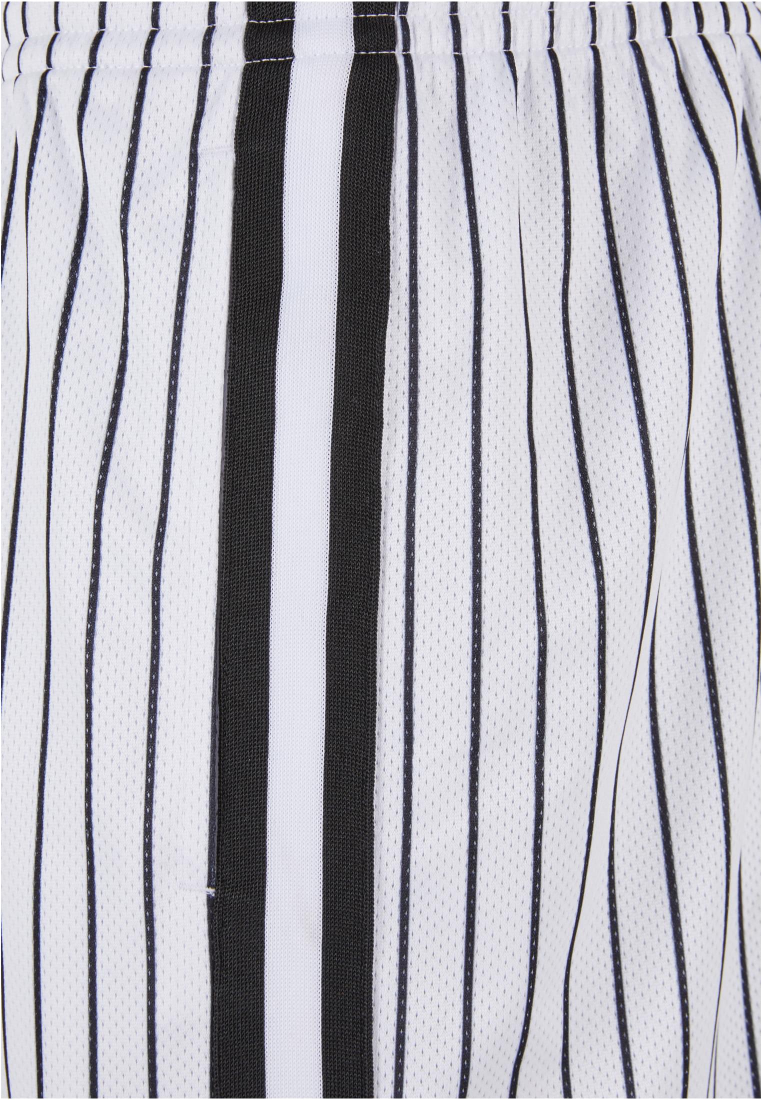 Striped Mesh Shorts | white/black