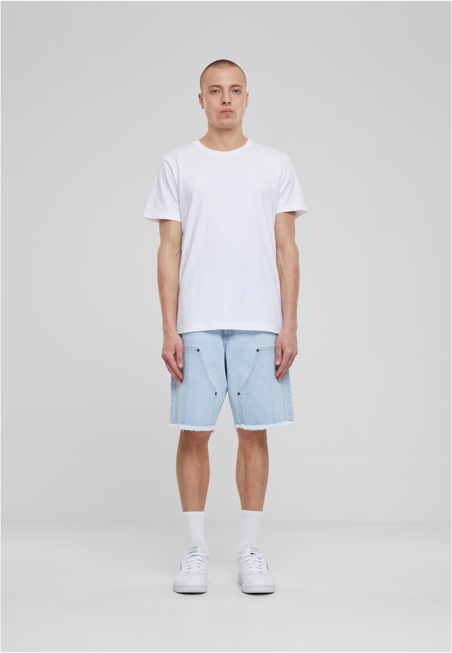 Open Edge Two Knee Denim Shorts | new light blue washed