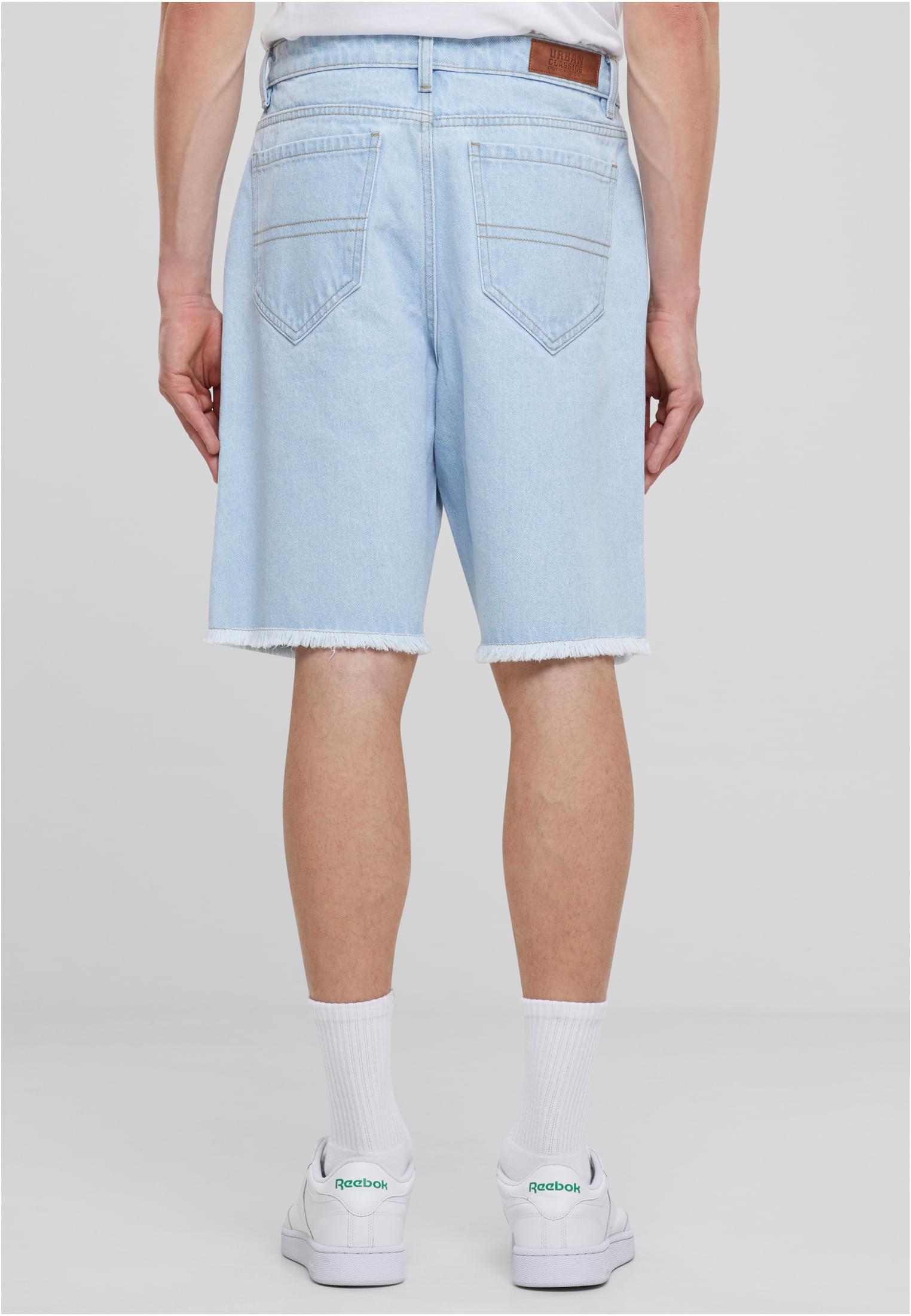 Open Edge Two Knee Denim Shorts | new light blue washed