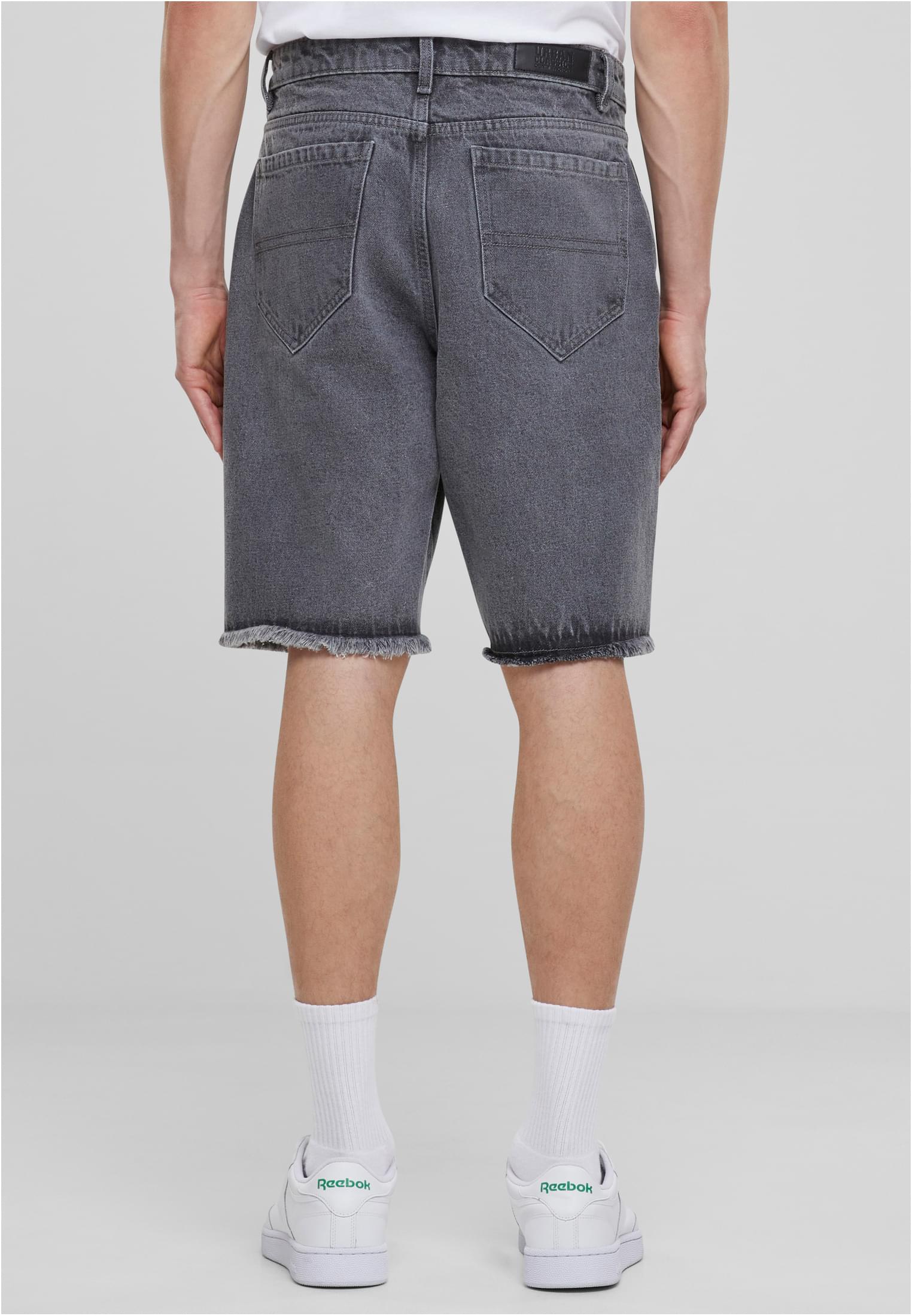 Open Edge Two Knee Denim Shorts | new grey washed