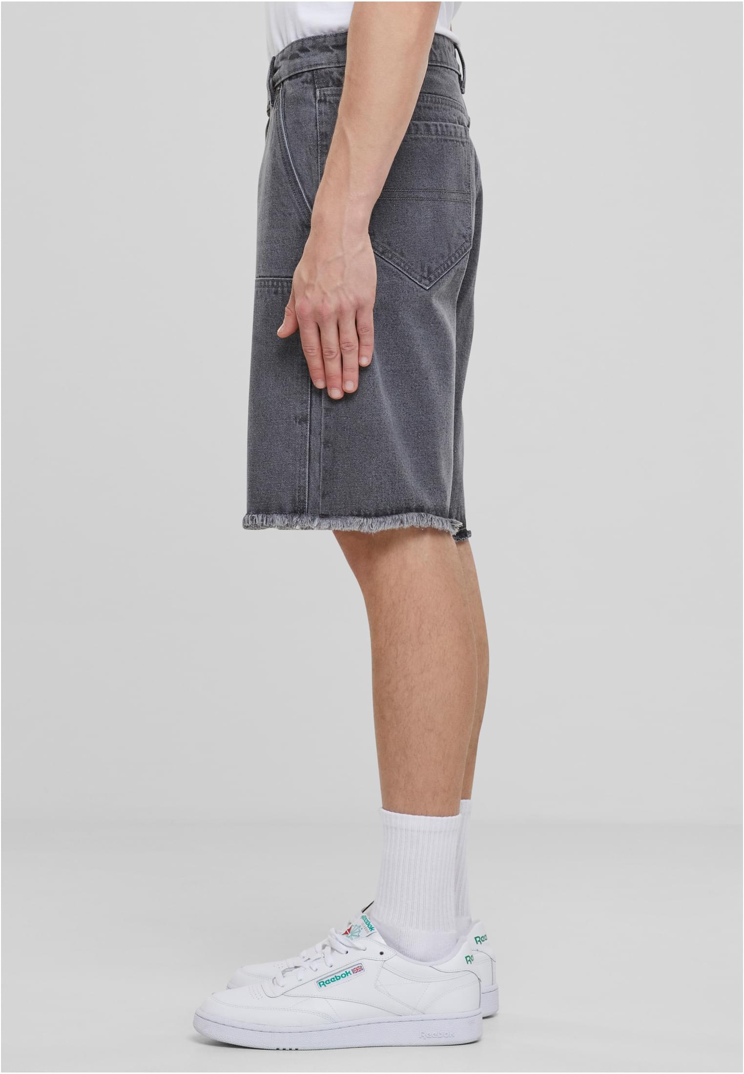 Open Edge Two Knee Denim Shorts | new grey washed