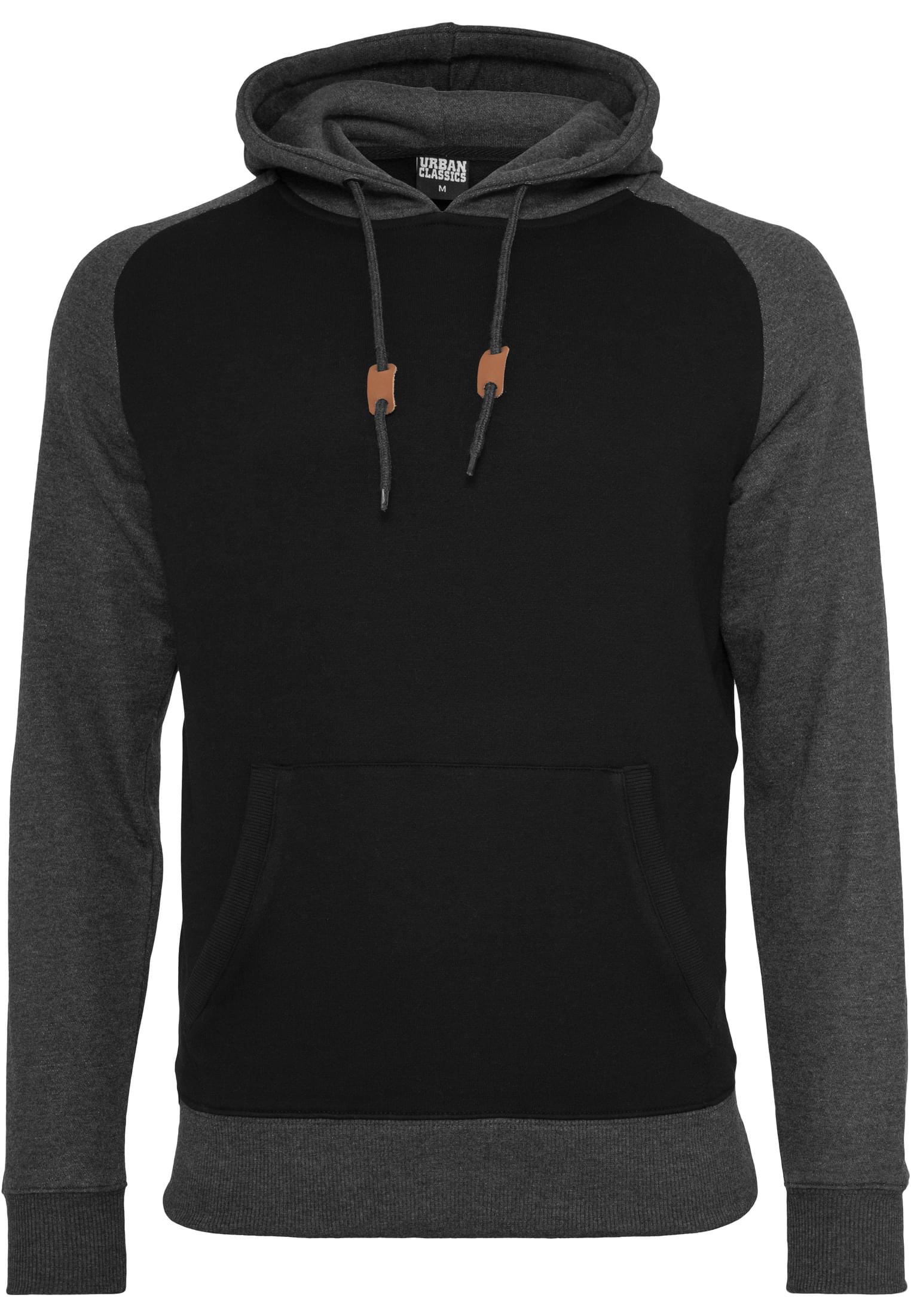 Raglan Contrast Hoody | blk/cha