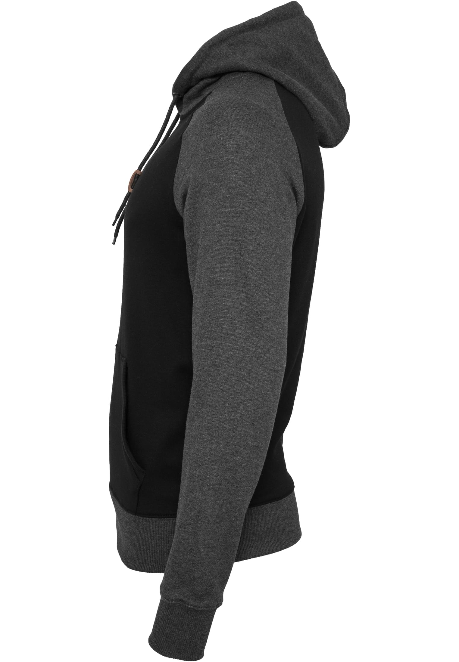 Raglan Contrast Hoody | blk/cha