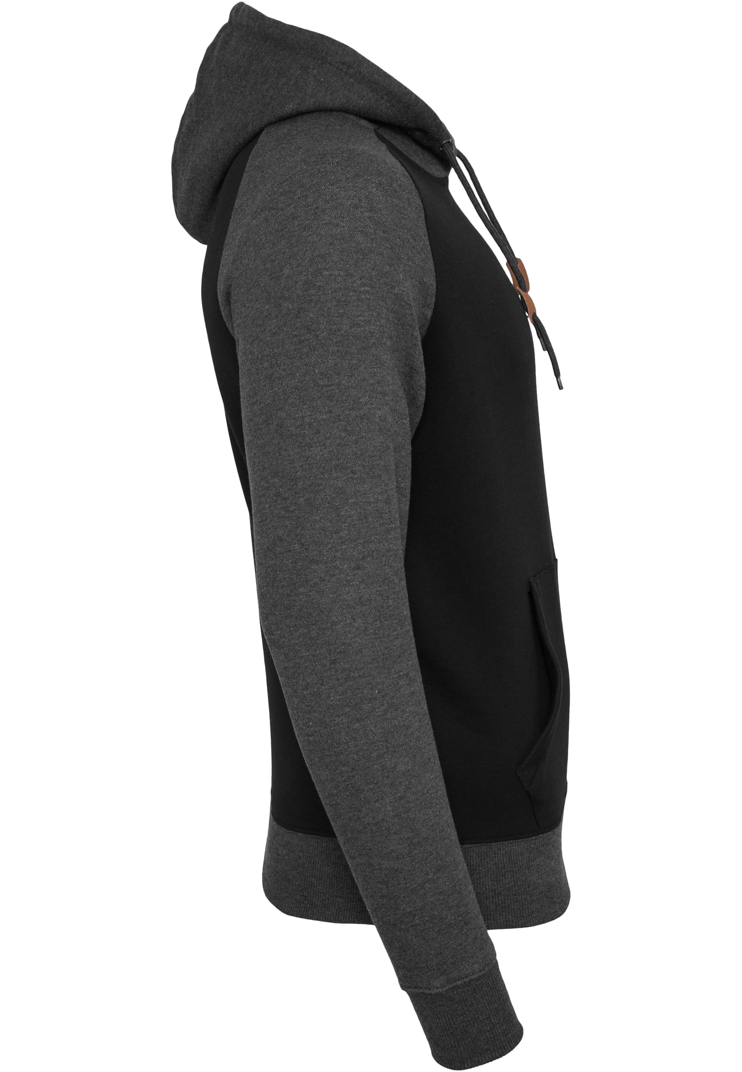 Raglan Contrast Hoody | blk/cha