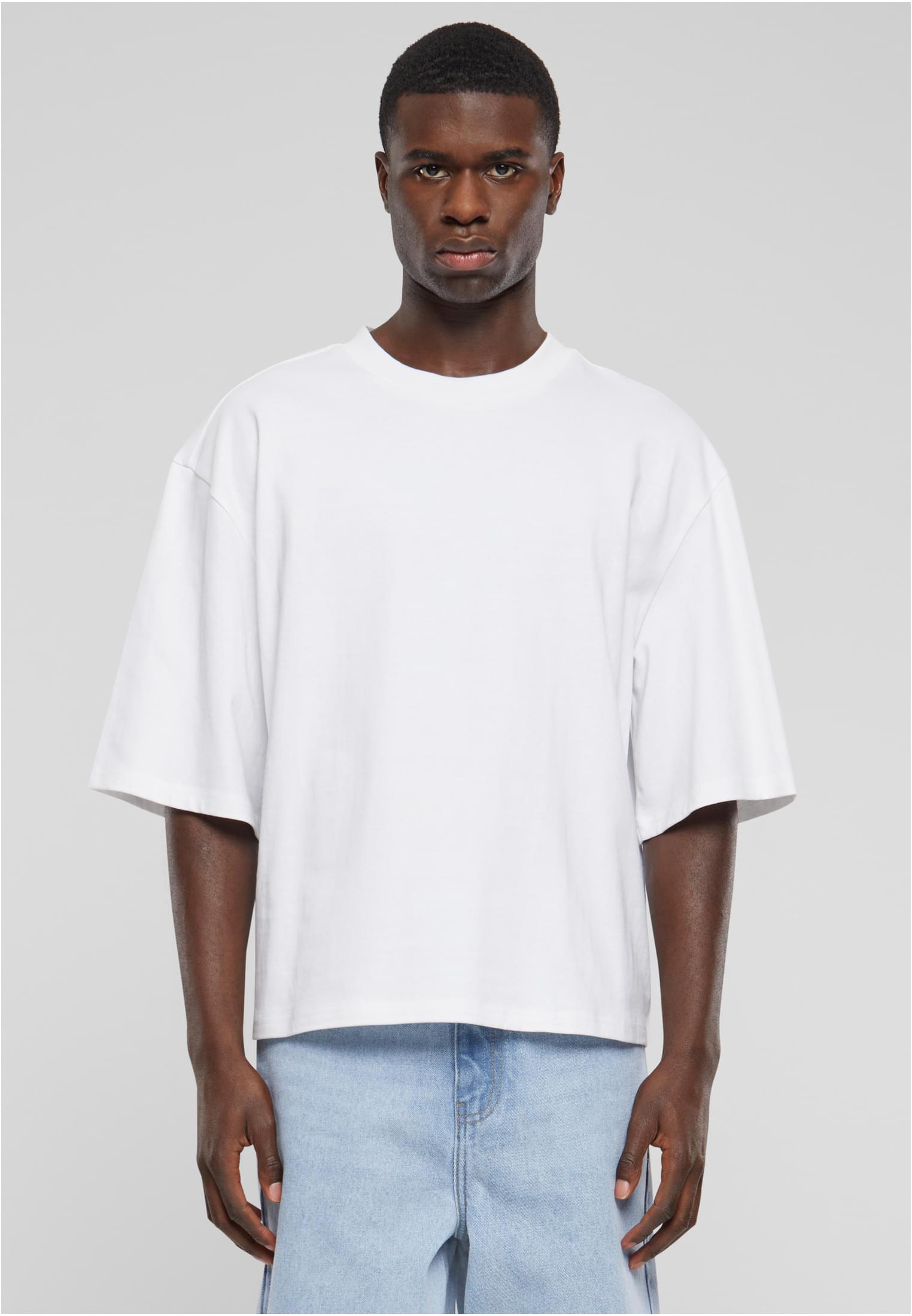 Organic Oversized Cropped Tee | white