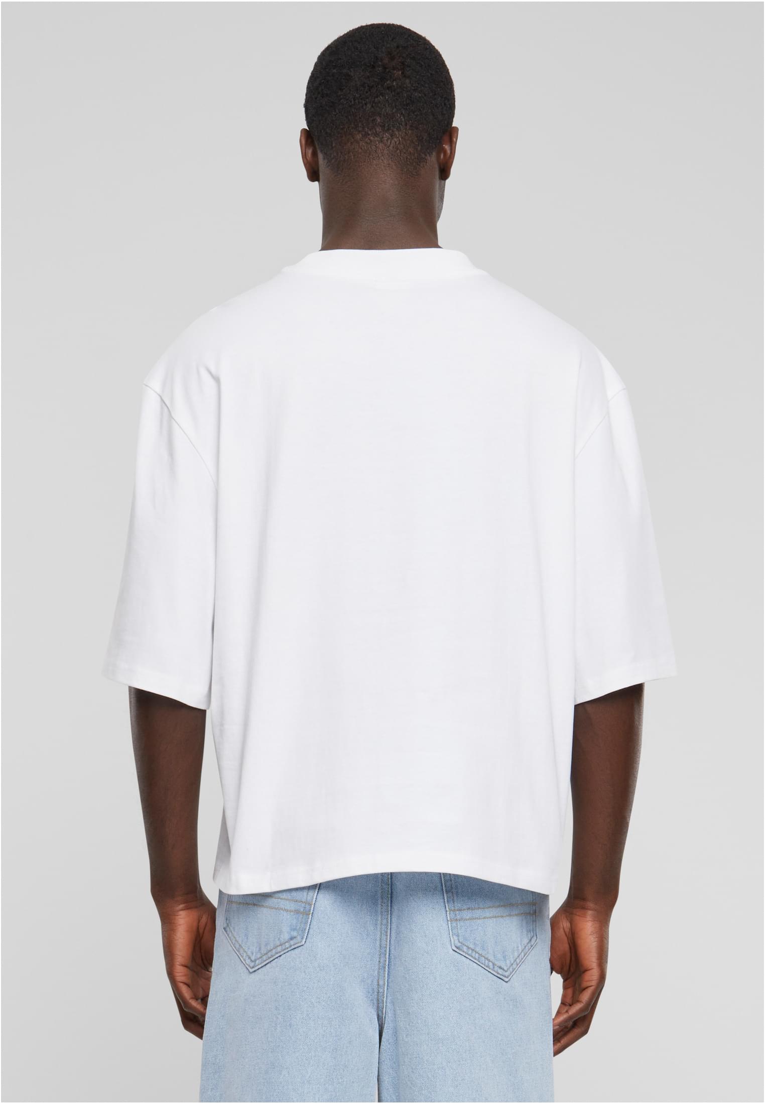 Organic Oversized Cropped Tee | white