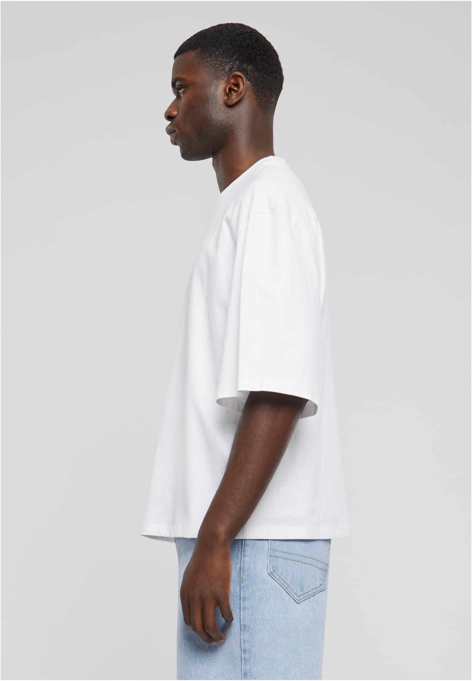 Organic Oversized Cropped Tee | white