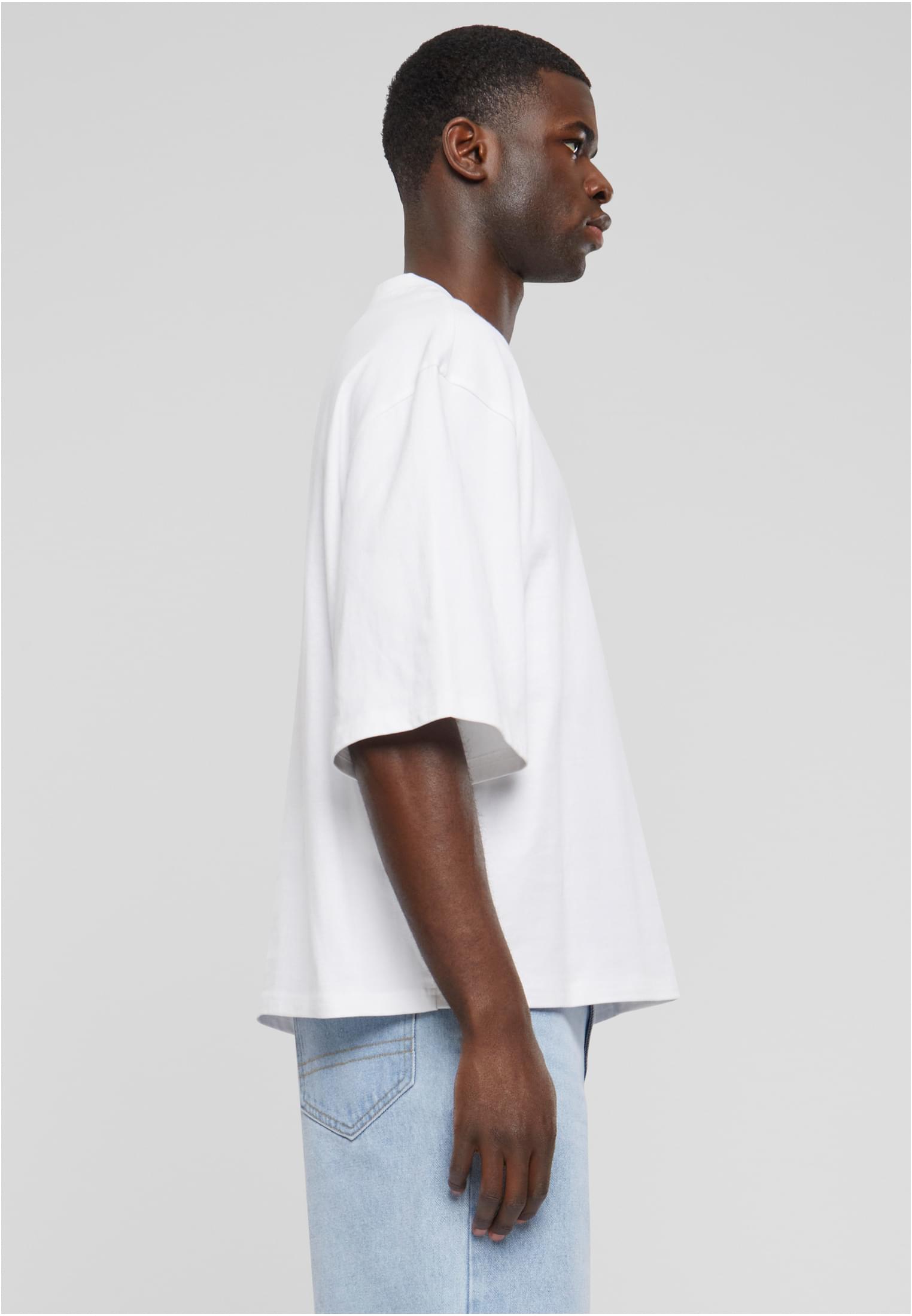 Organic Oversized Cropped Tee | white