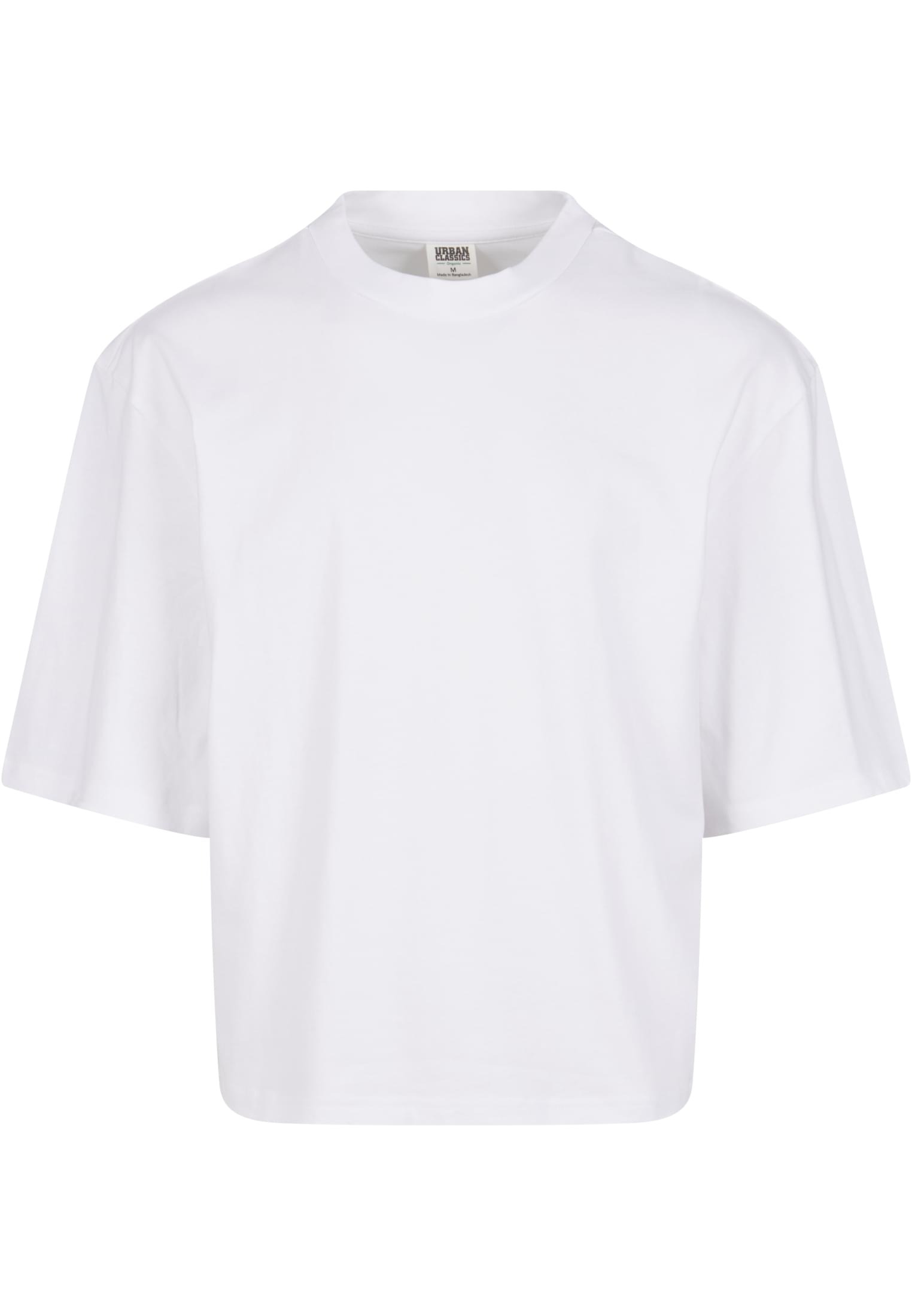 Organic Oversized Cropped Tee | white