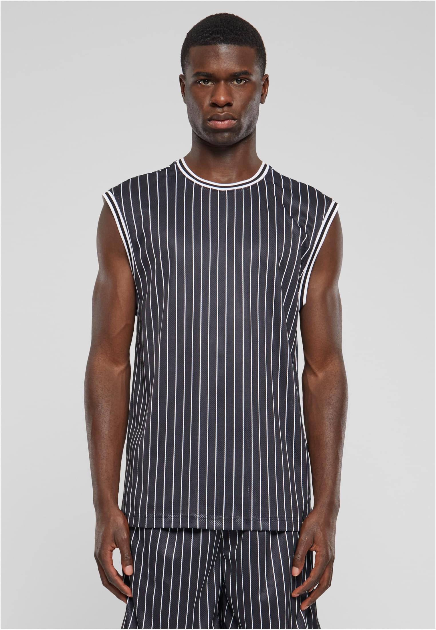 Striped Mesh Tanktop | black/white