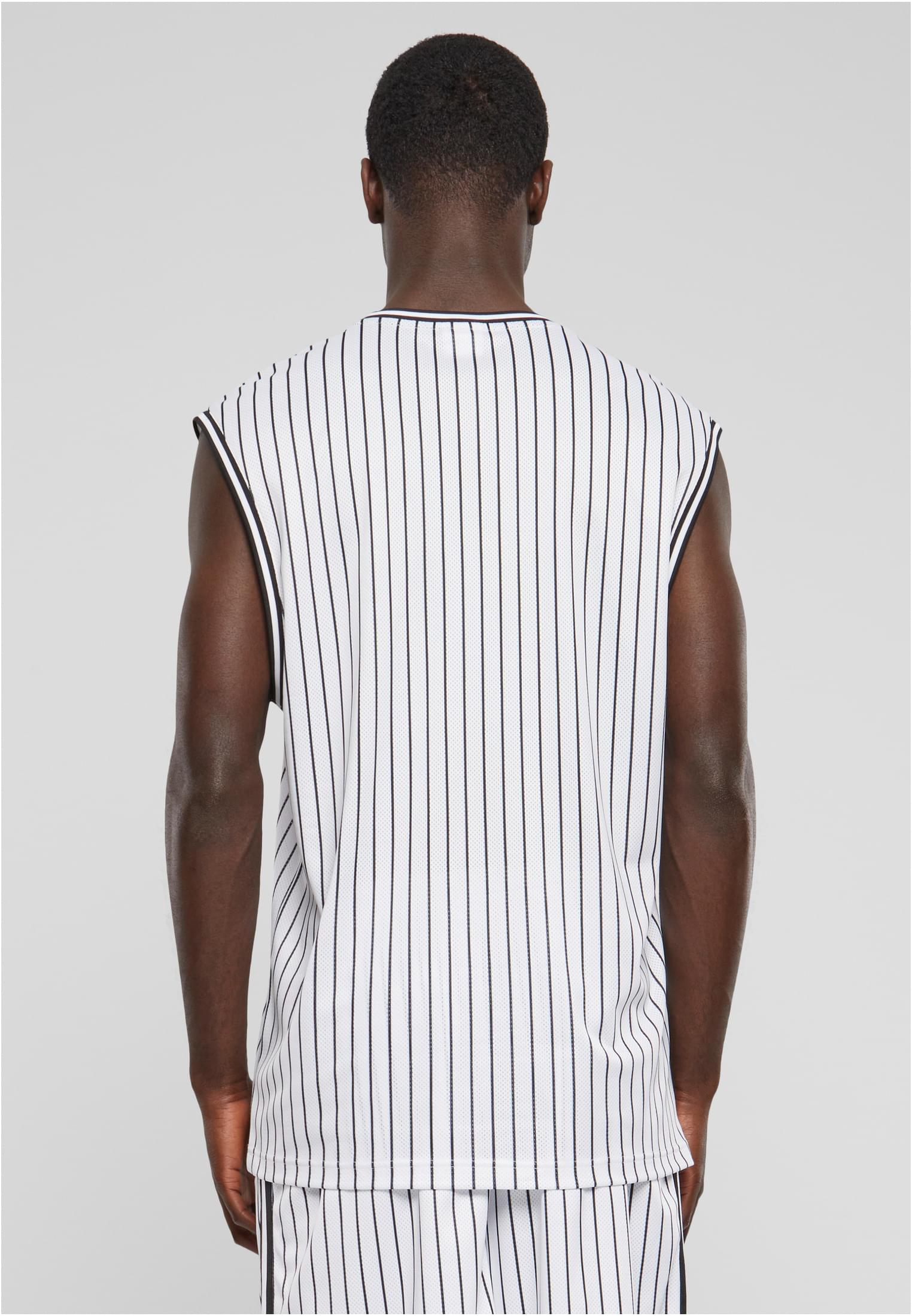 Striped Mesh Tanktop | white/black