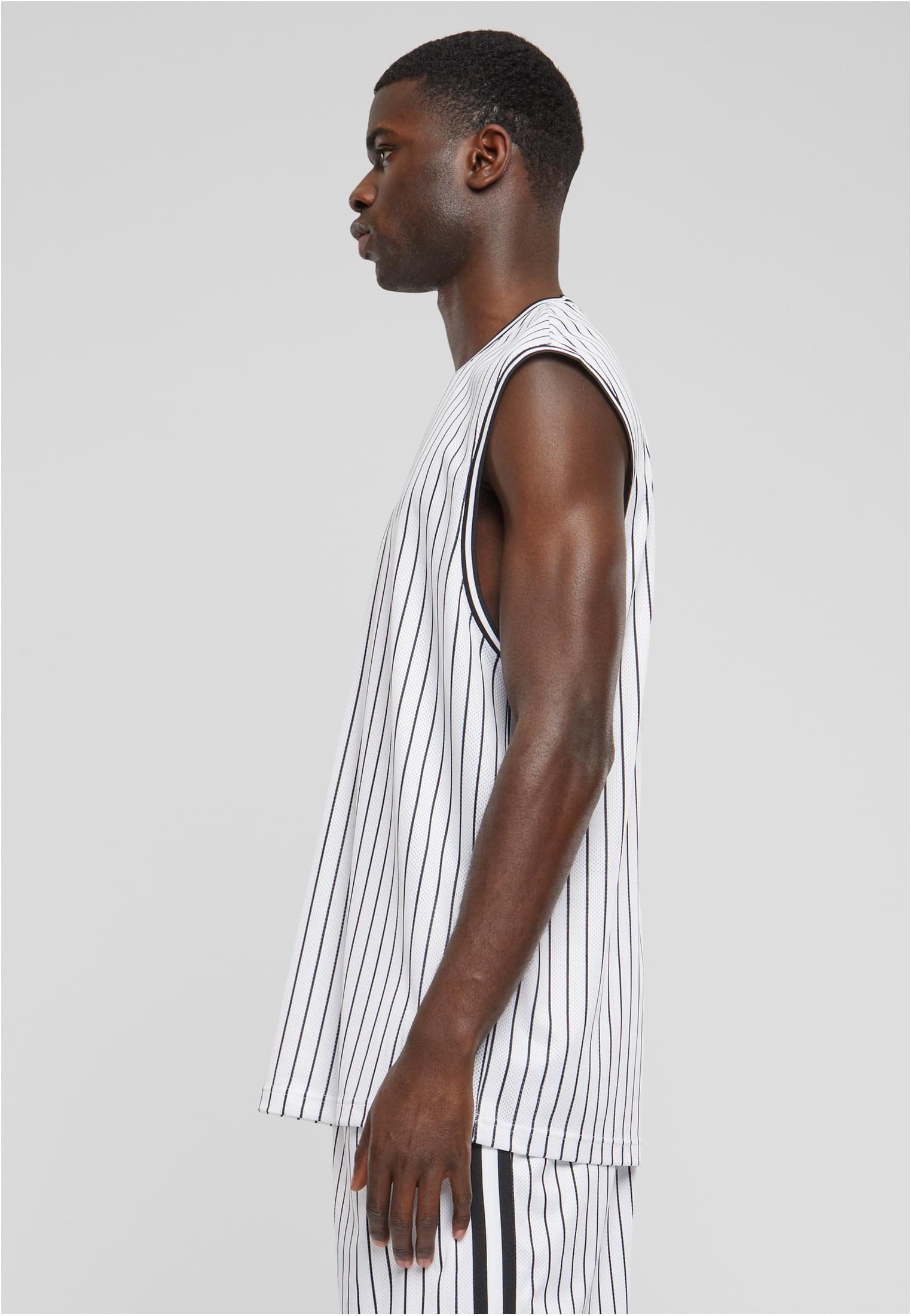 Striped Mesh Tanktop | white/black