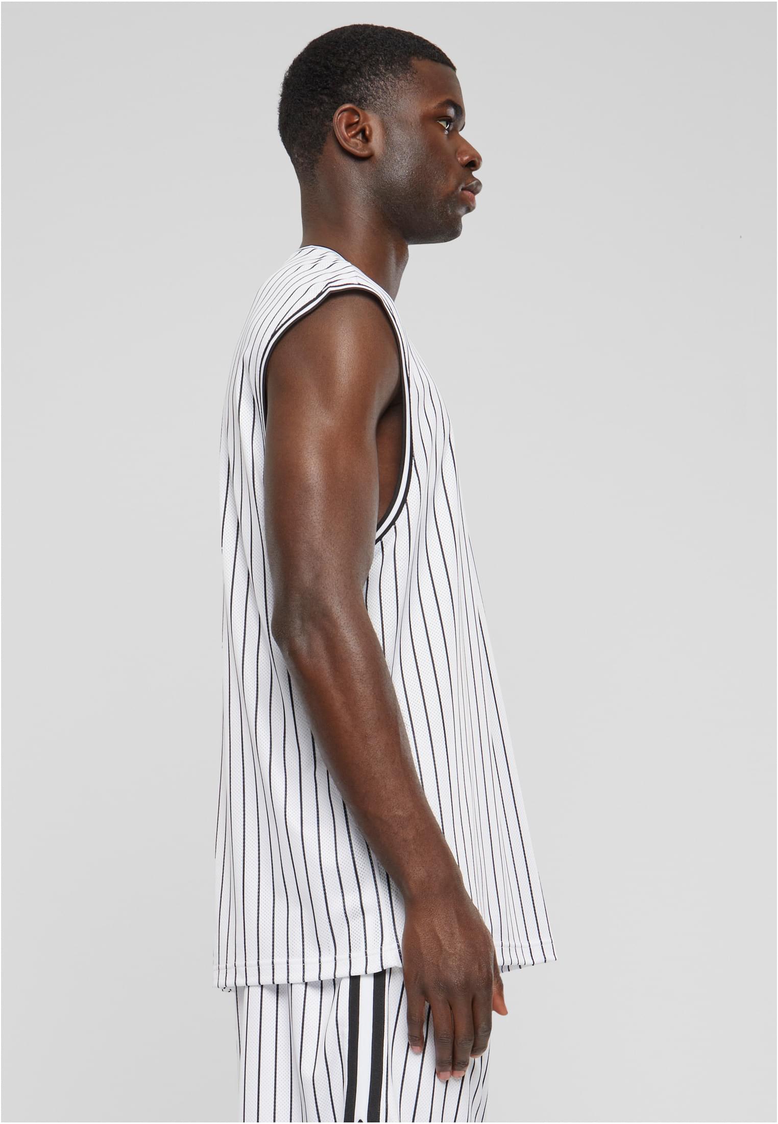 Striped Mesh Tanktop | white/black