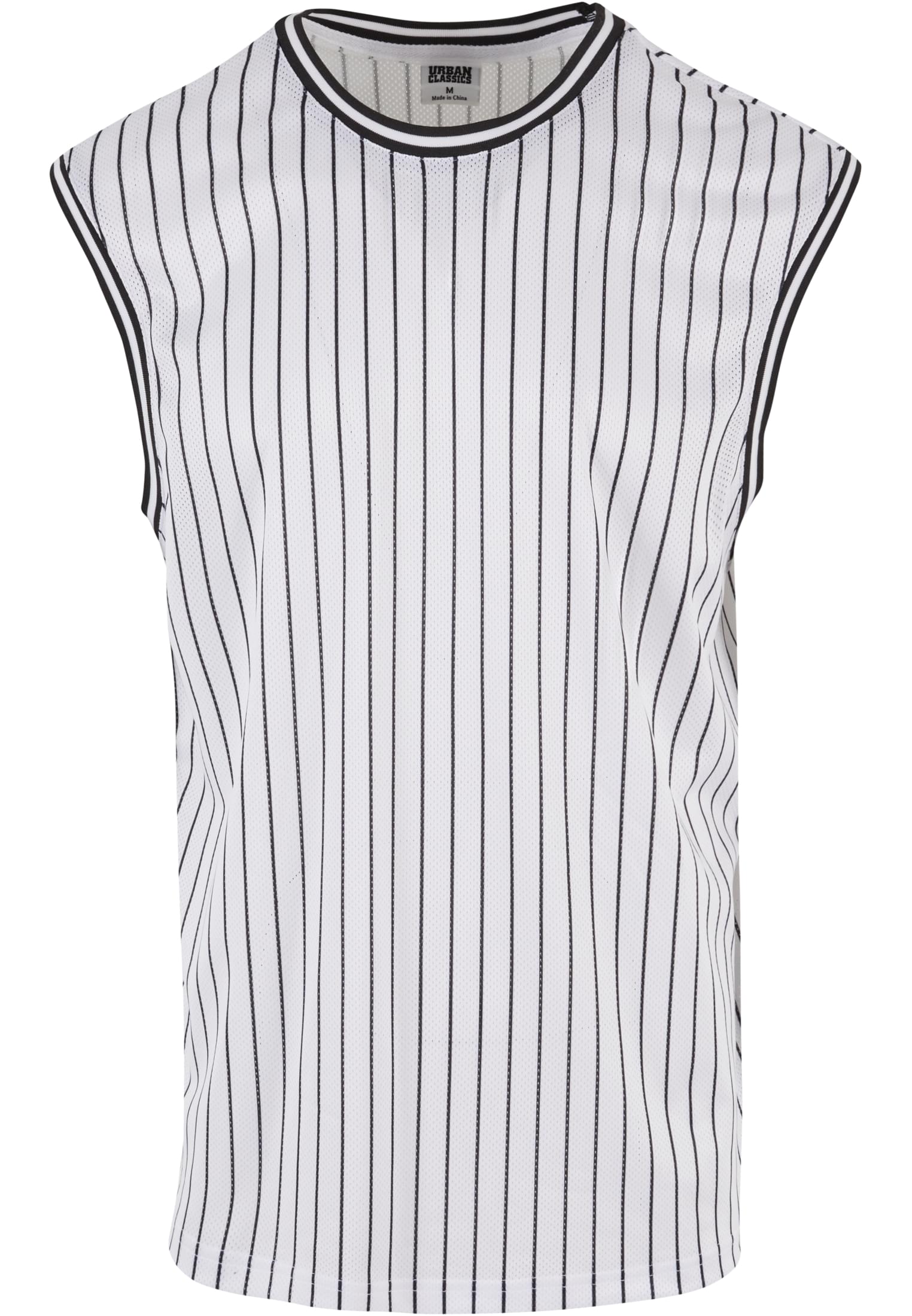 Striped Mesh Tanktop | white/black