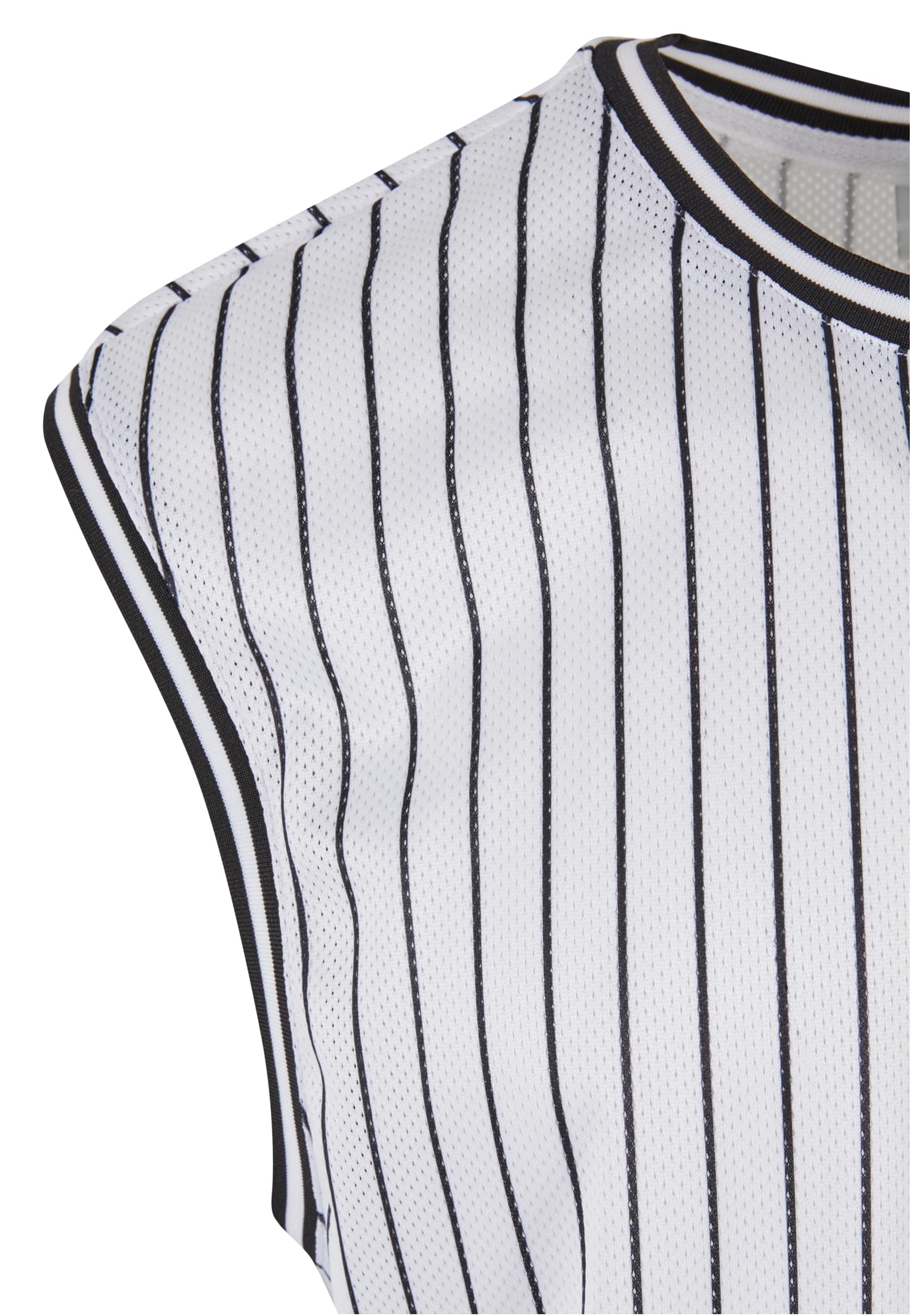 Striped Mesh Tanktop | white/black