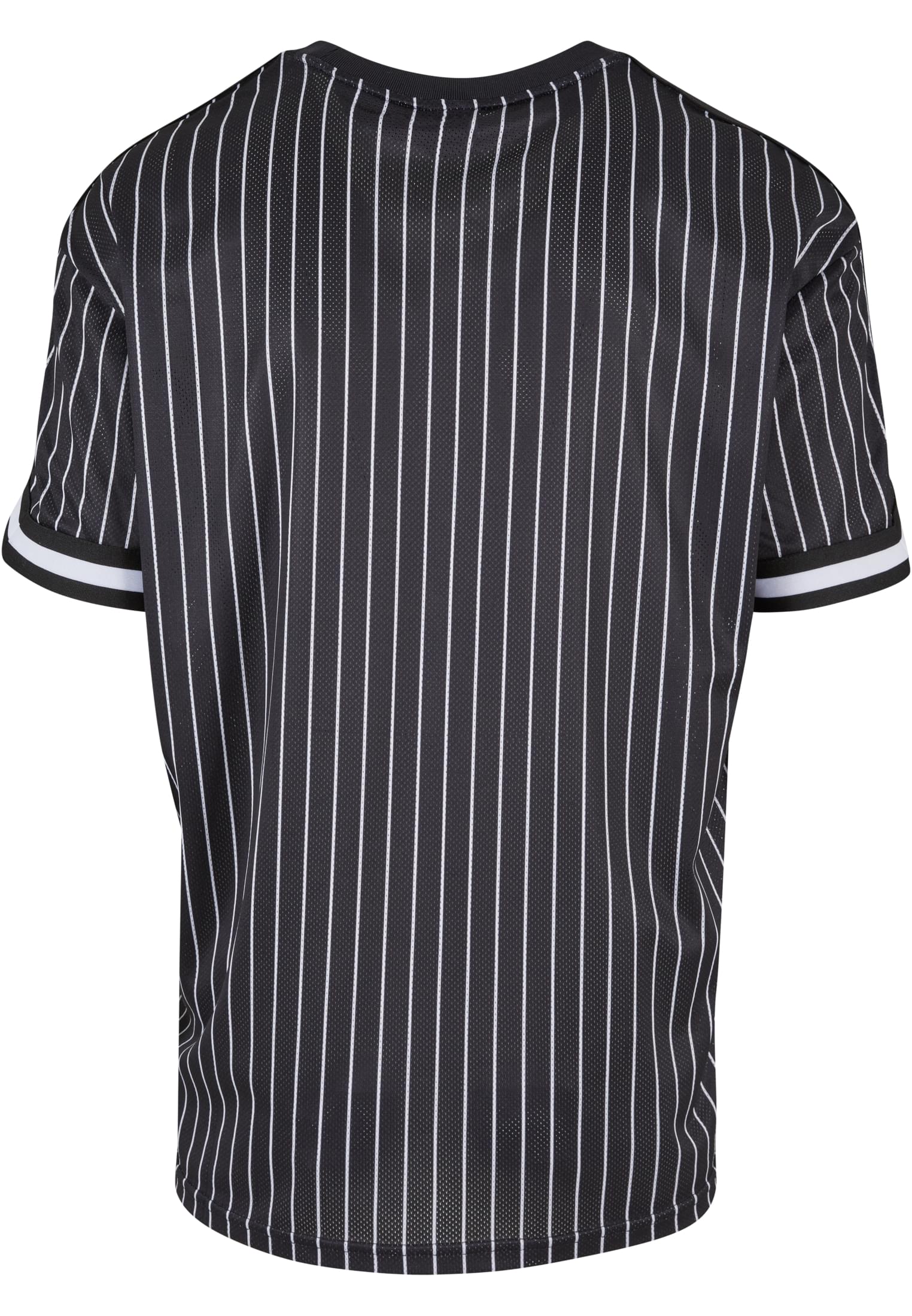 Oversized Striped Mesh Tee | black/white