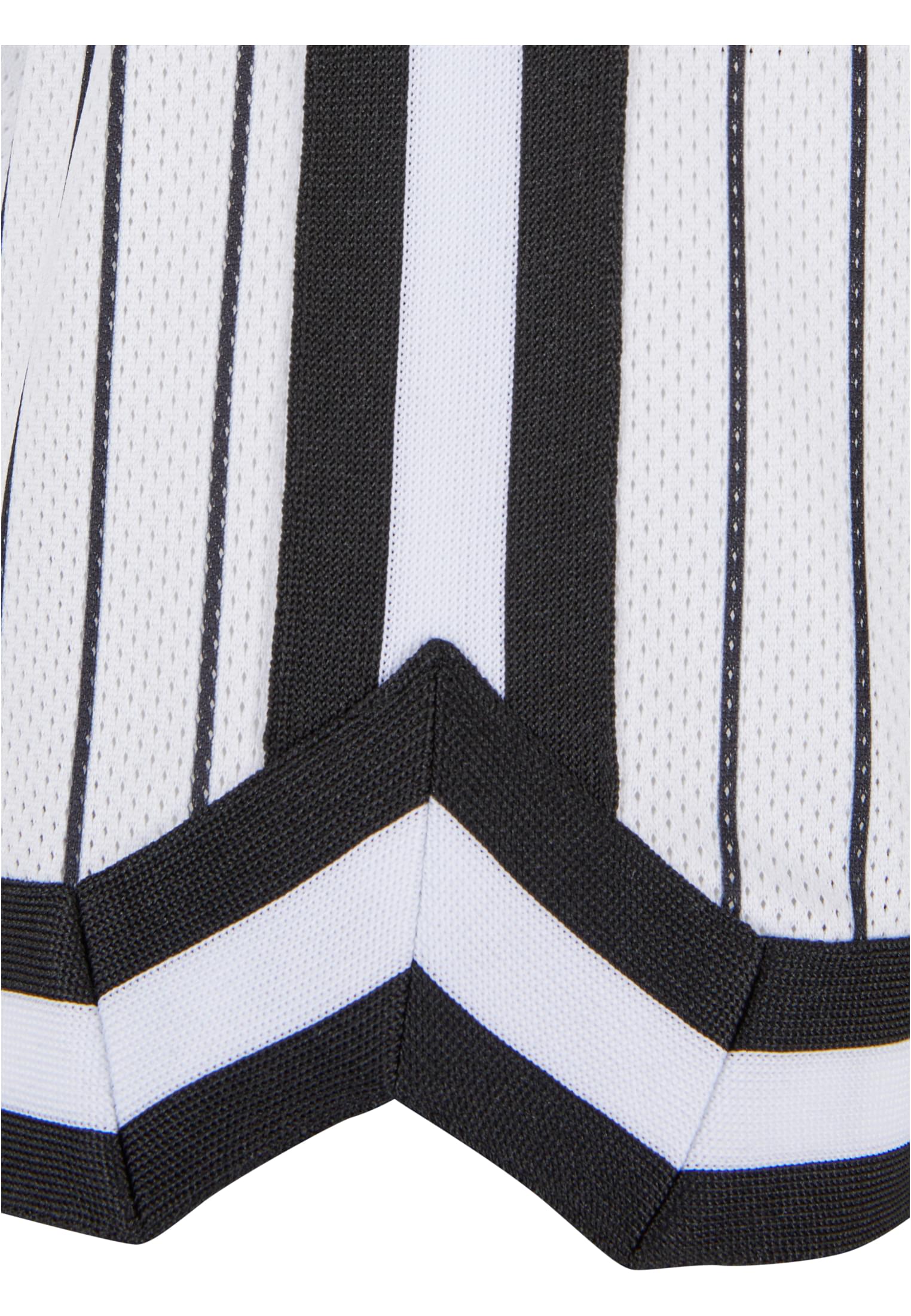 Oversized Striped Mesh Tee | white/black