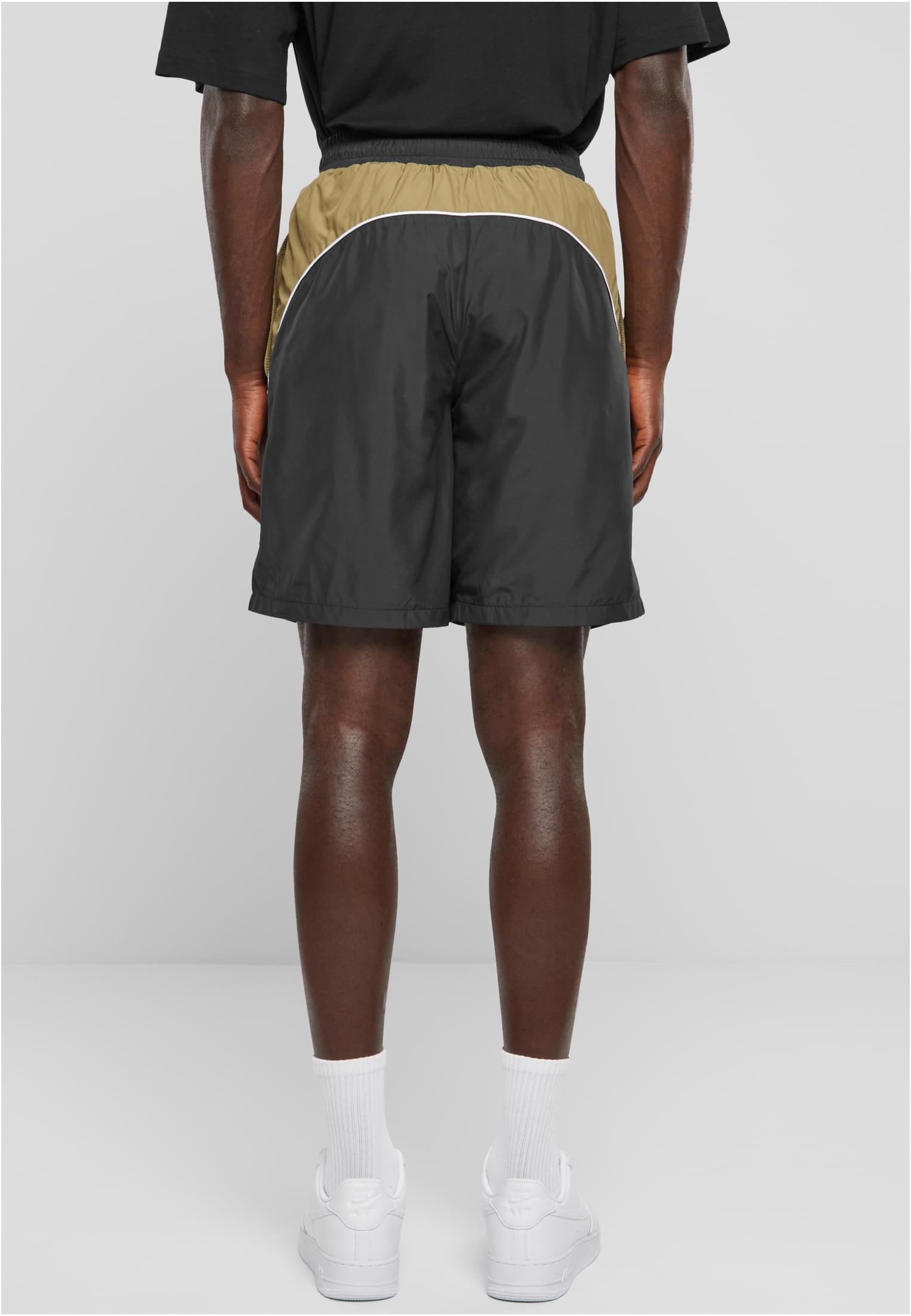 Piped Track Shorts | black