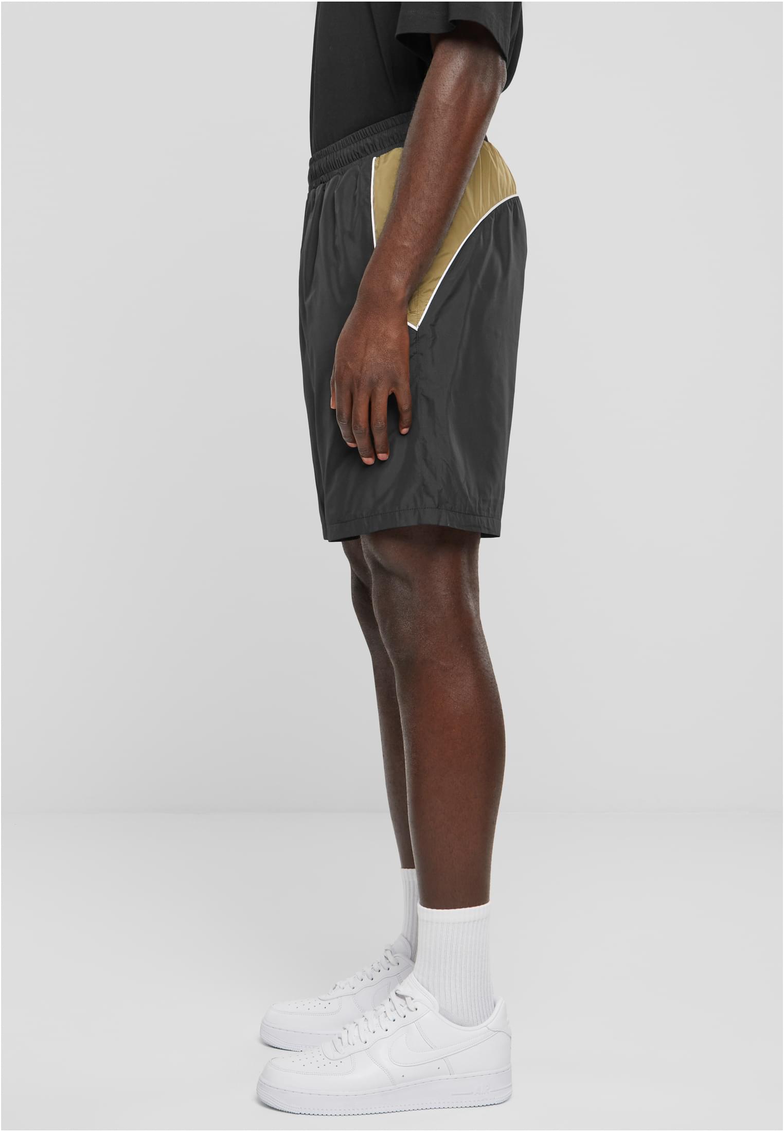 Piped Track Shorts | black