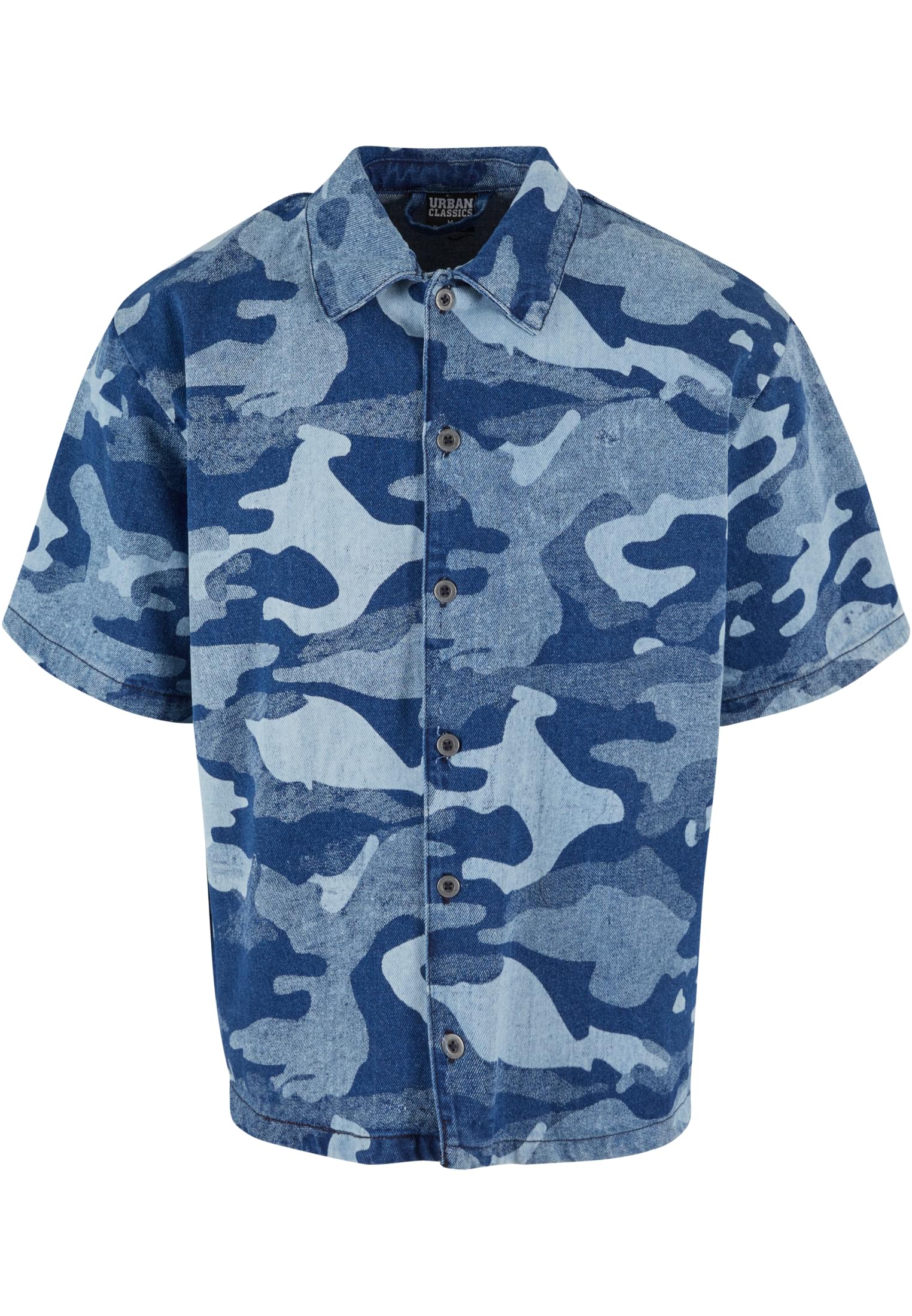 Laser Camo Printed Boxy Shirt | bluelasercamo