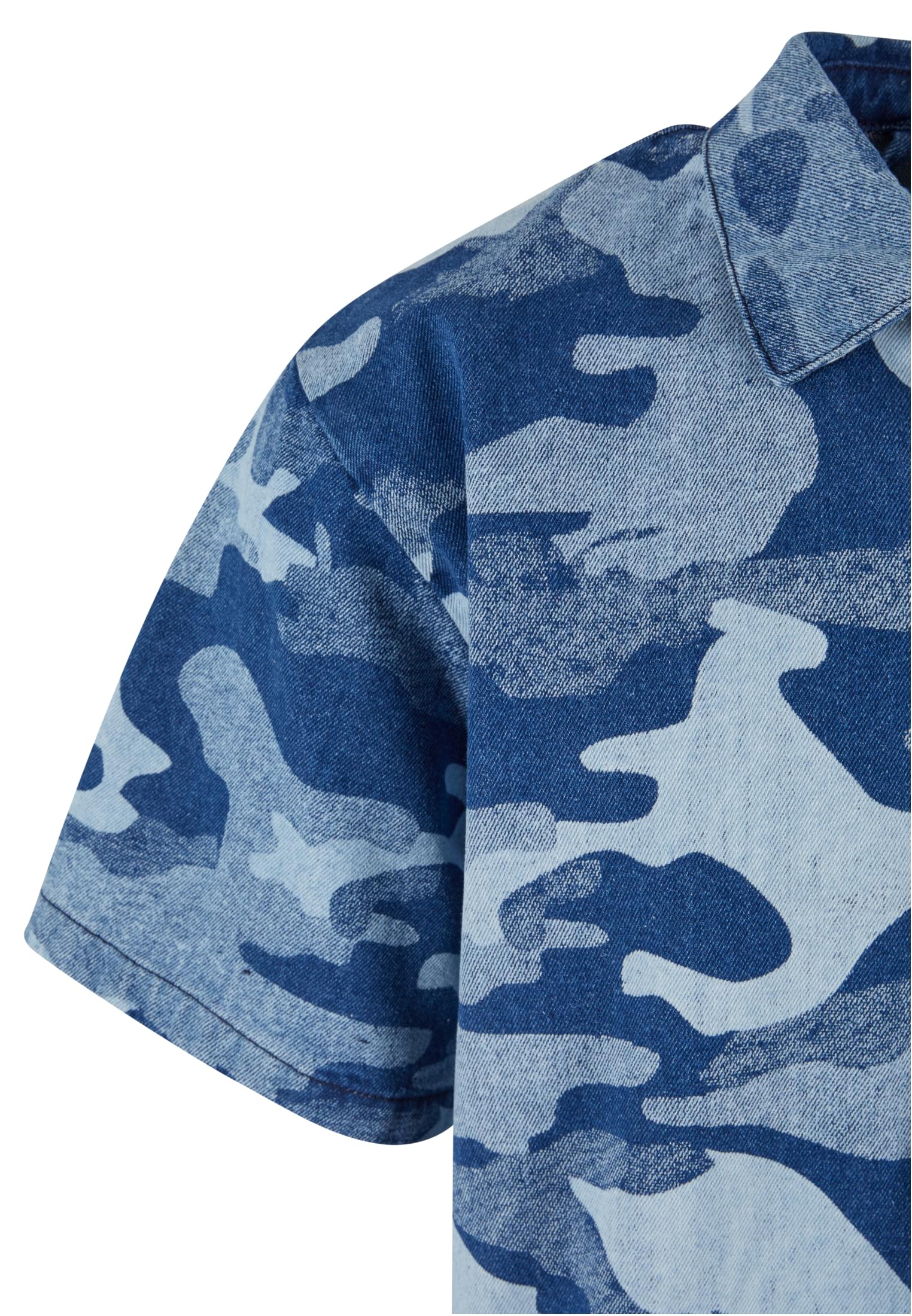 Laser Camo Printed Boxy Shirt | bluelasercamo