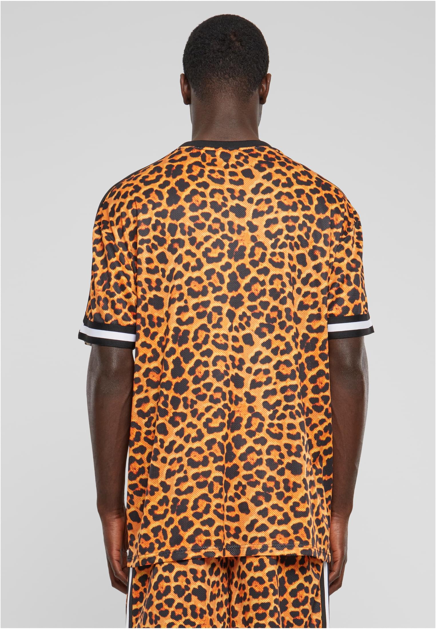 Oversized  Mesh AOP Tee | orangeleopard