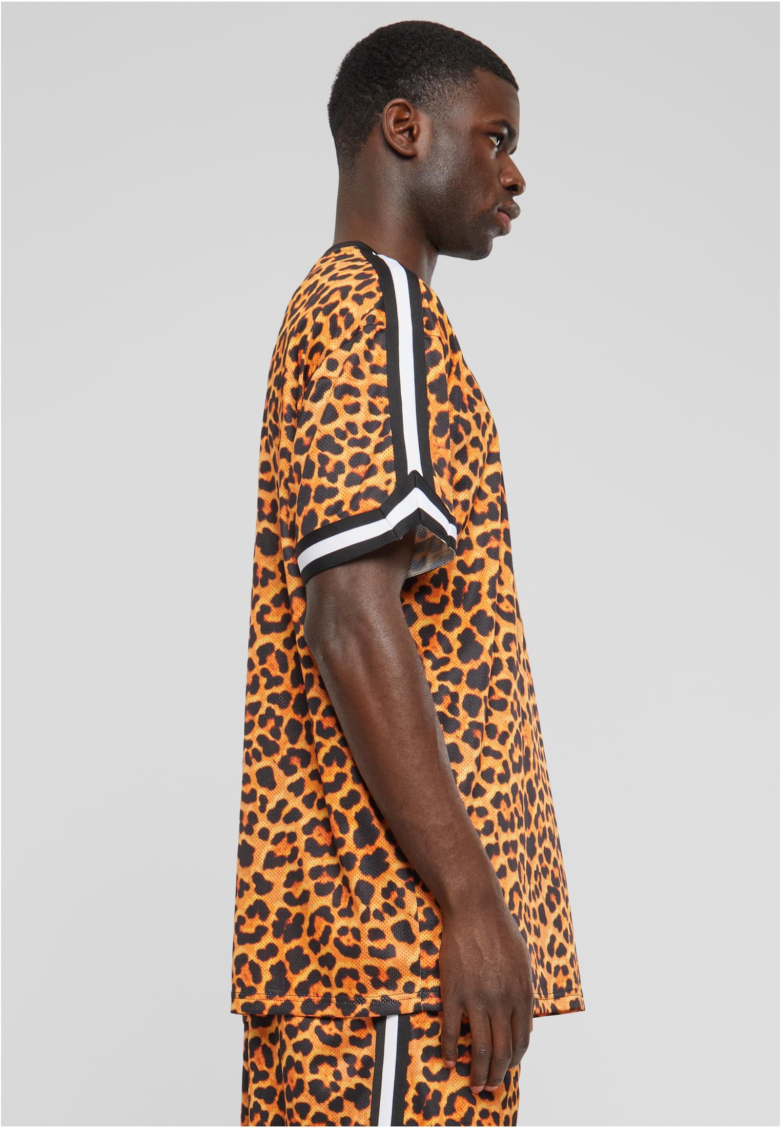 Oversized  Mesh AOP Tee | orangeleopard