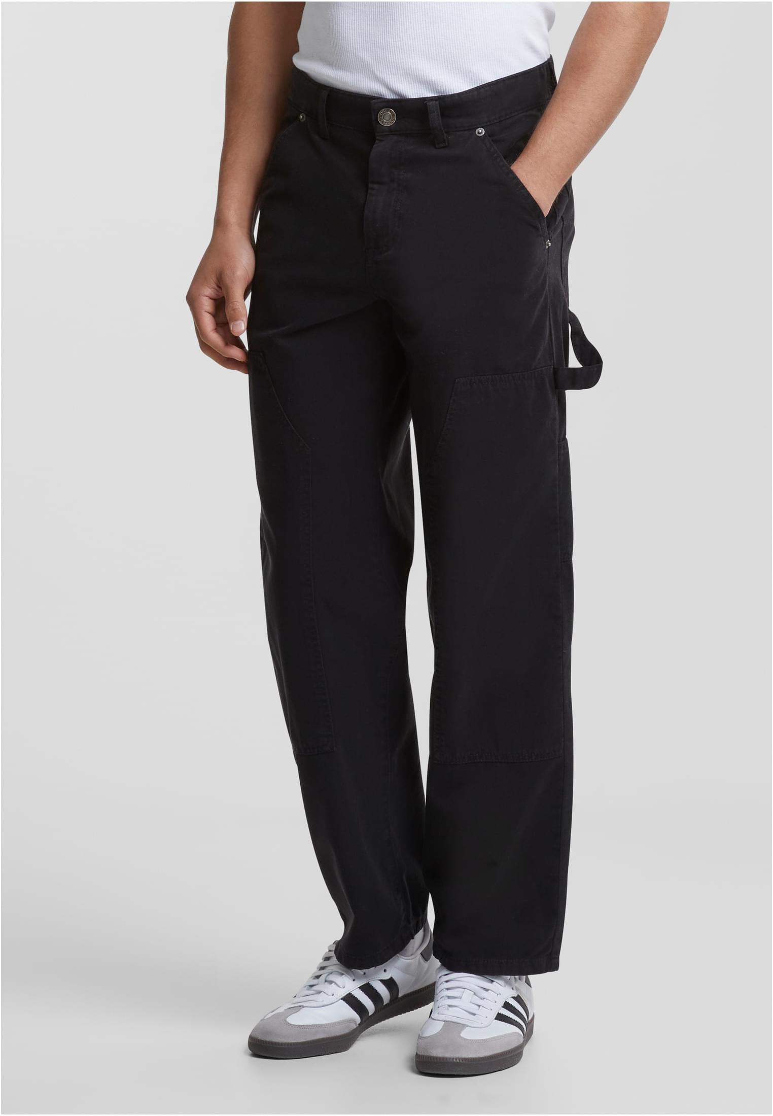 Twill Double Knee Pants | black