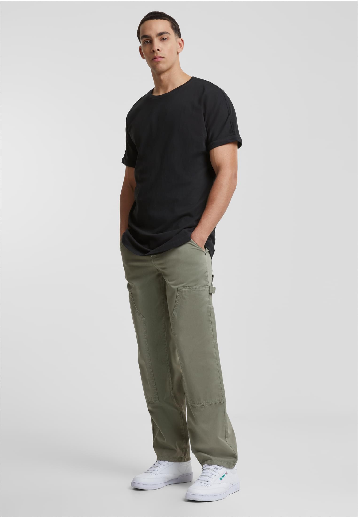 Twill Double Knee Pants | palegreen