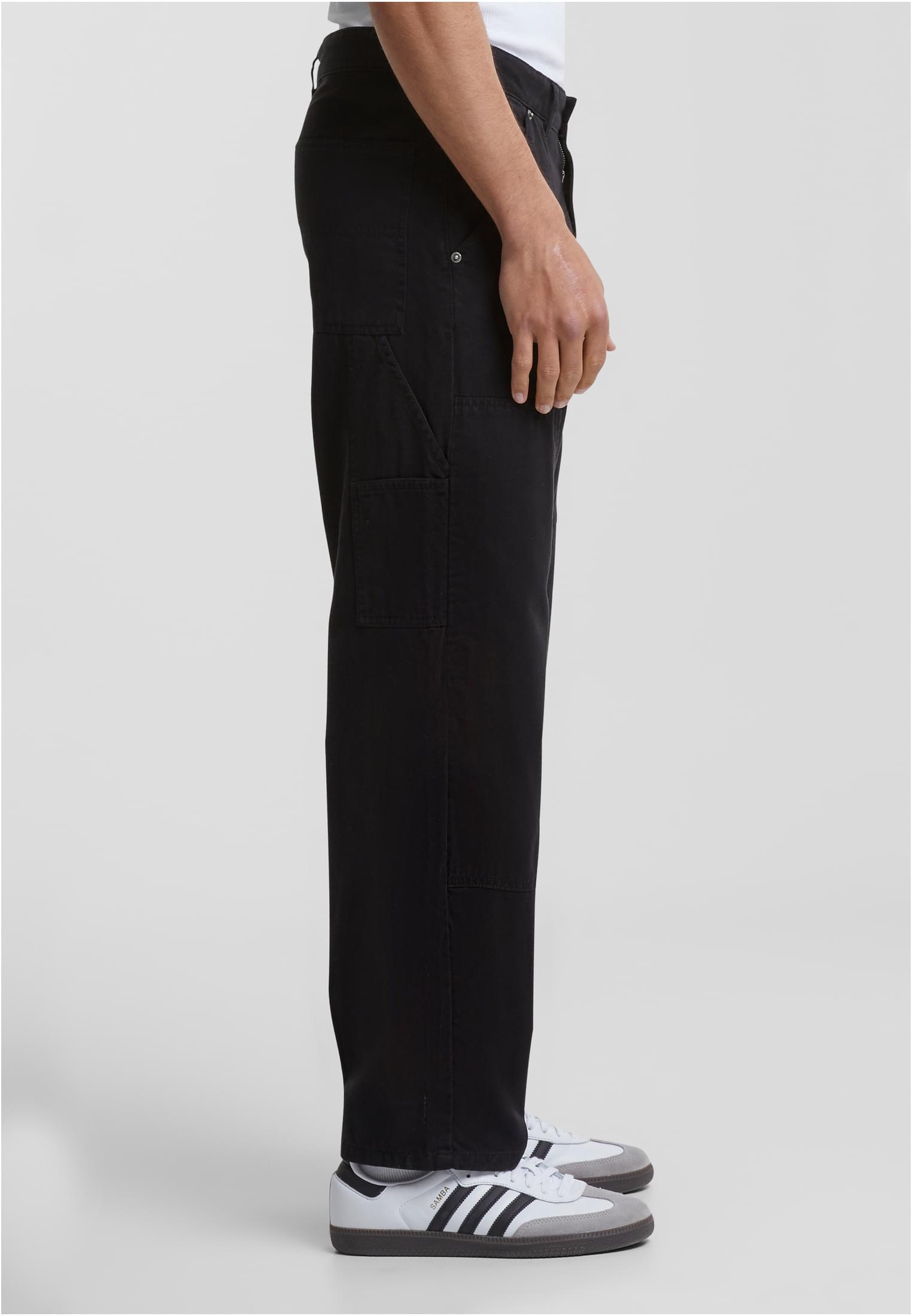 Twill Double Knee Pants | black