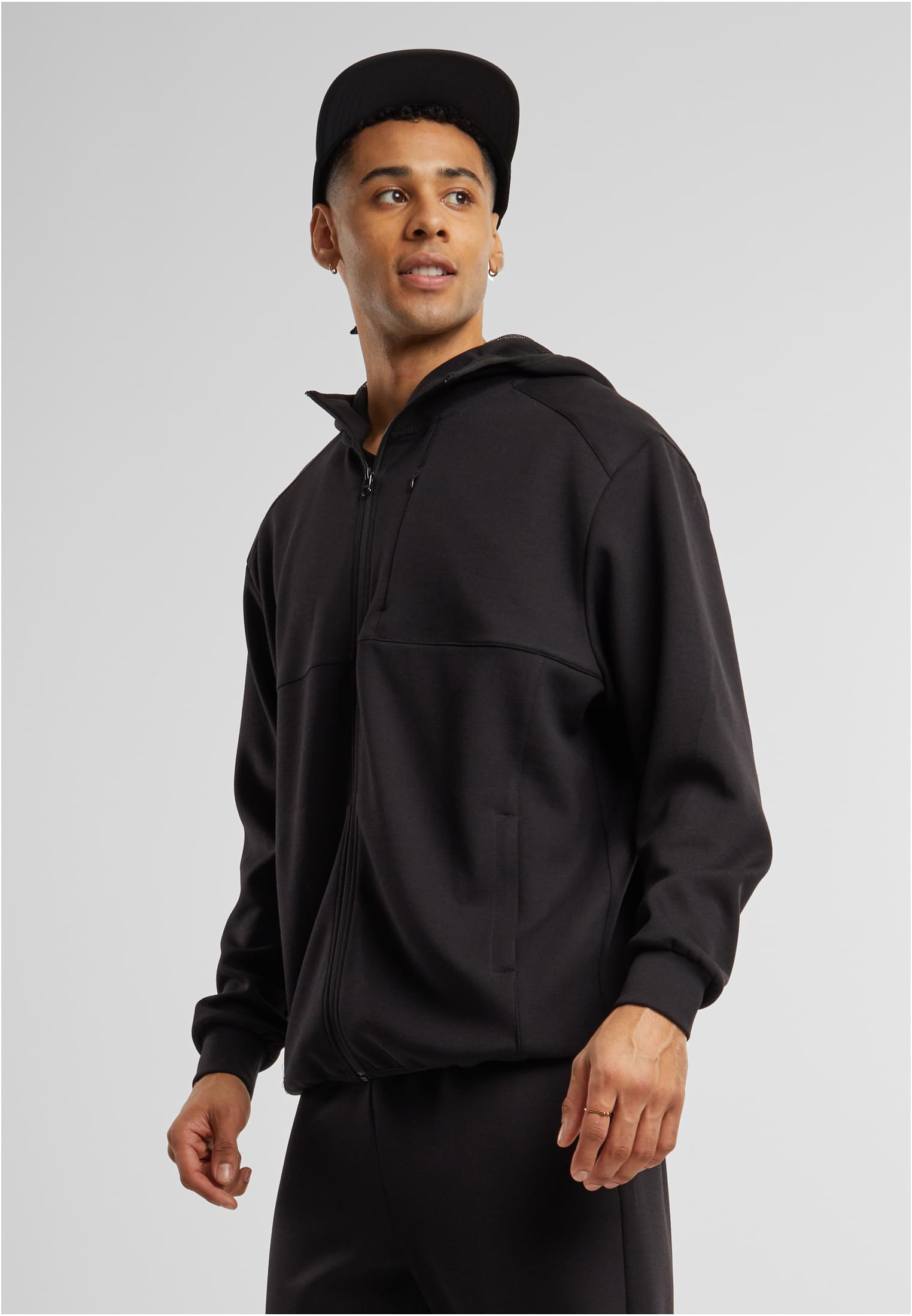 Scuba Zip Pocket Hoody | black