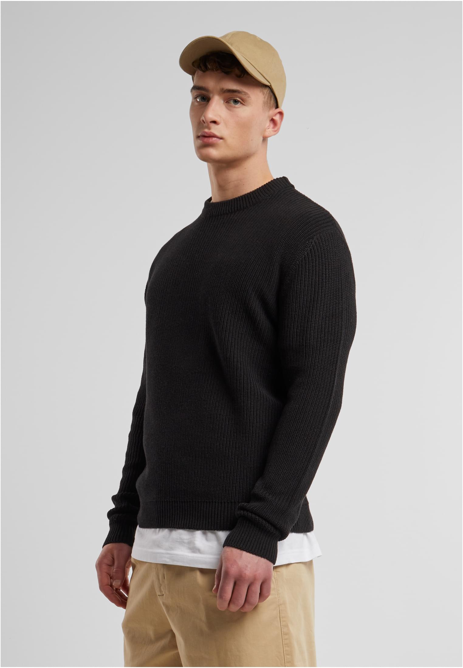 Rib Basic Sweater | black