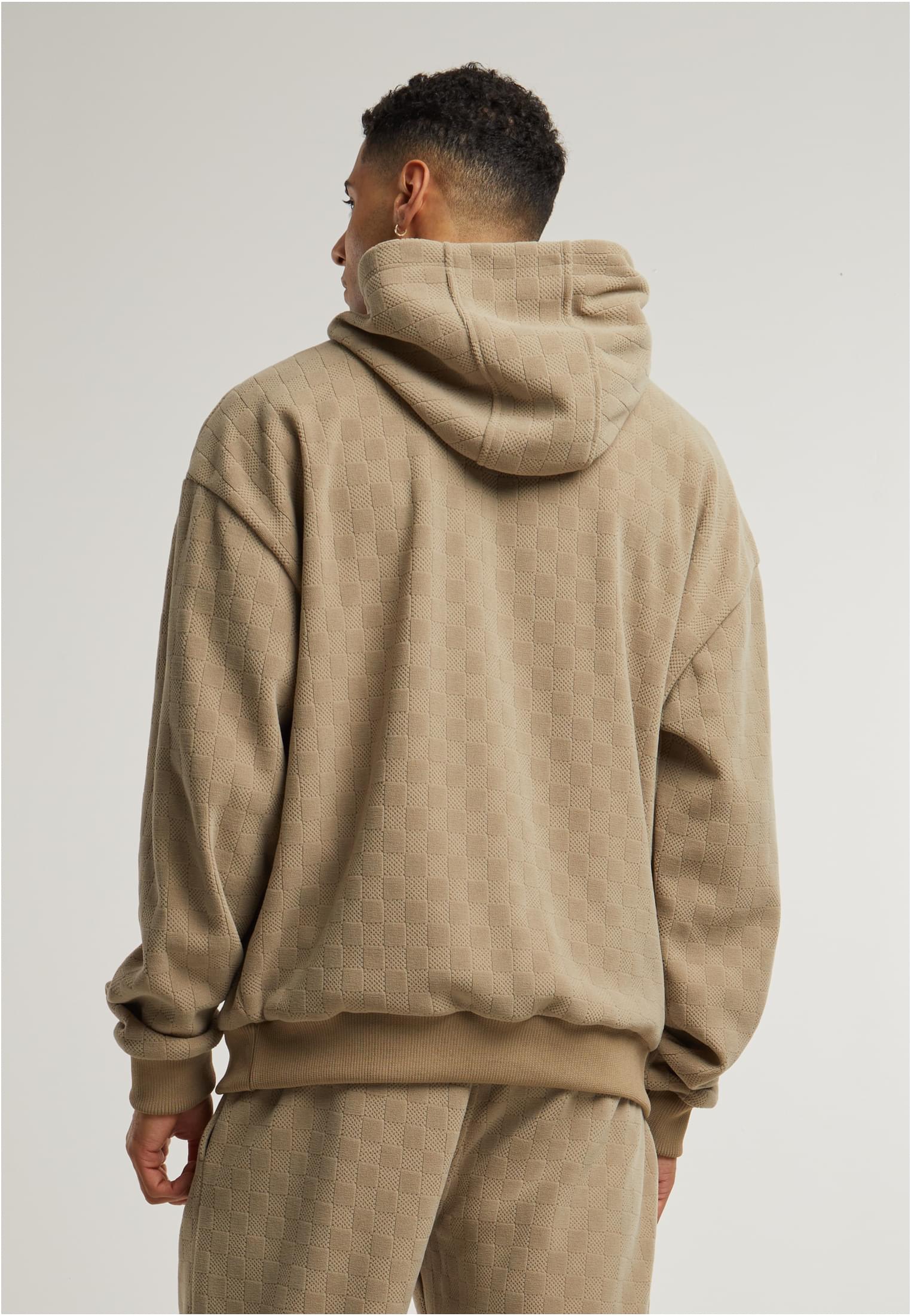 Jacquard Velvet Oversized Hoody | unionbeige