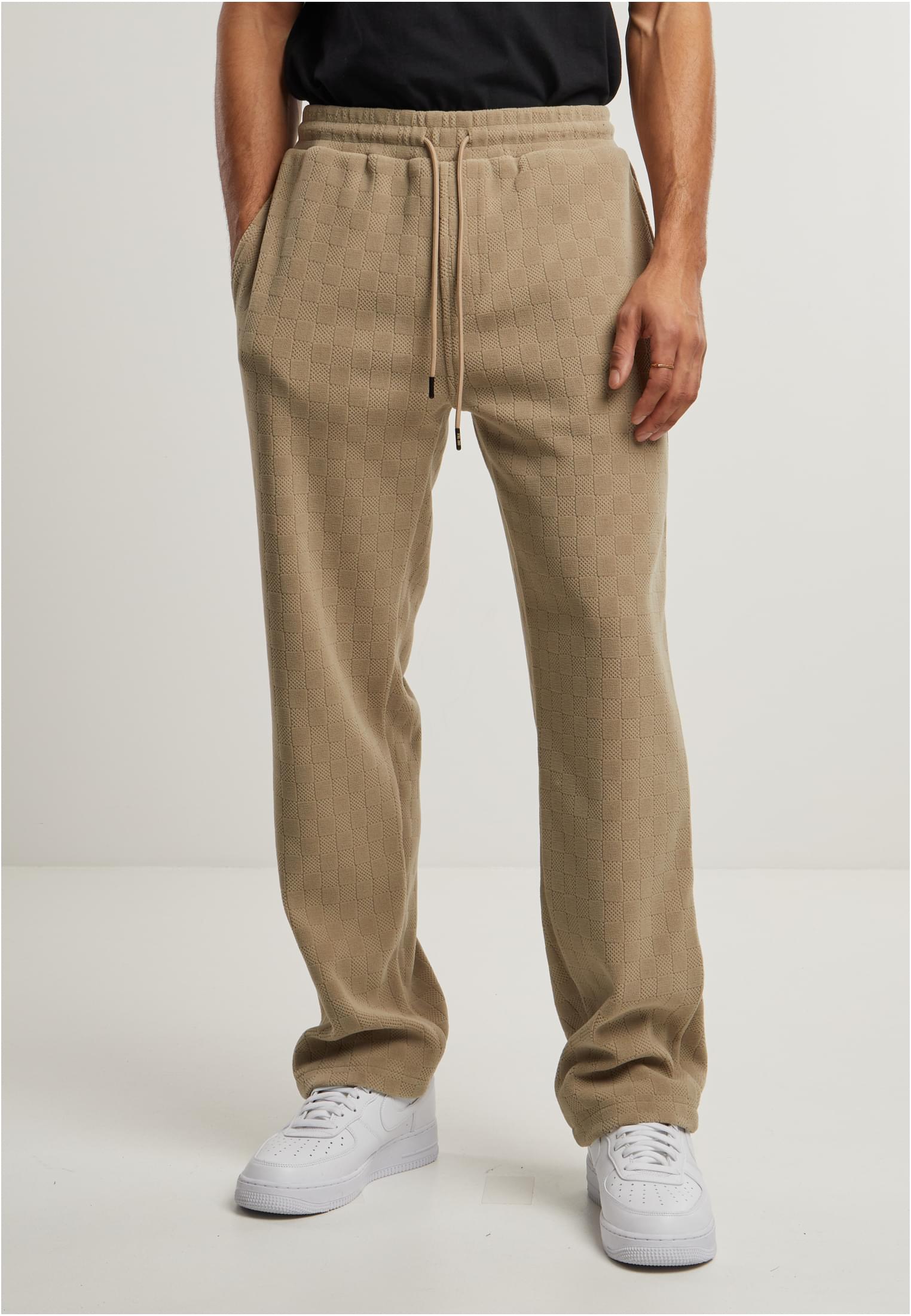 Jacquard Velvet Wide Sweatpants | unionbeige