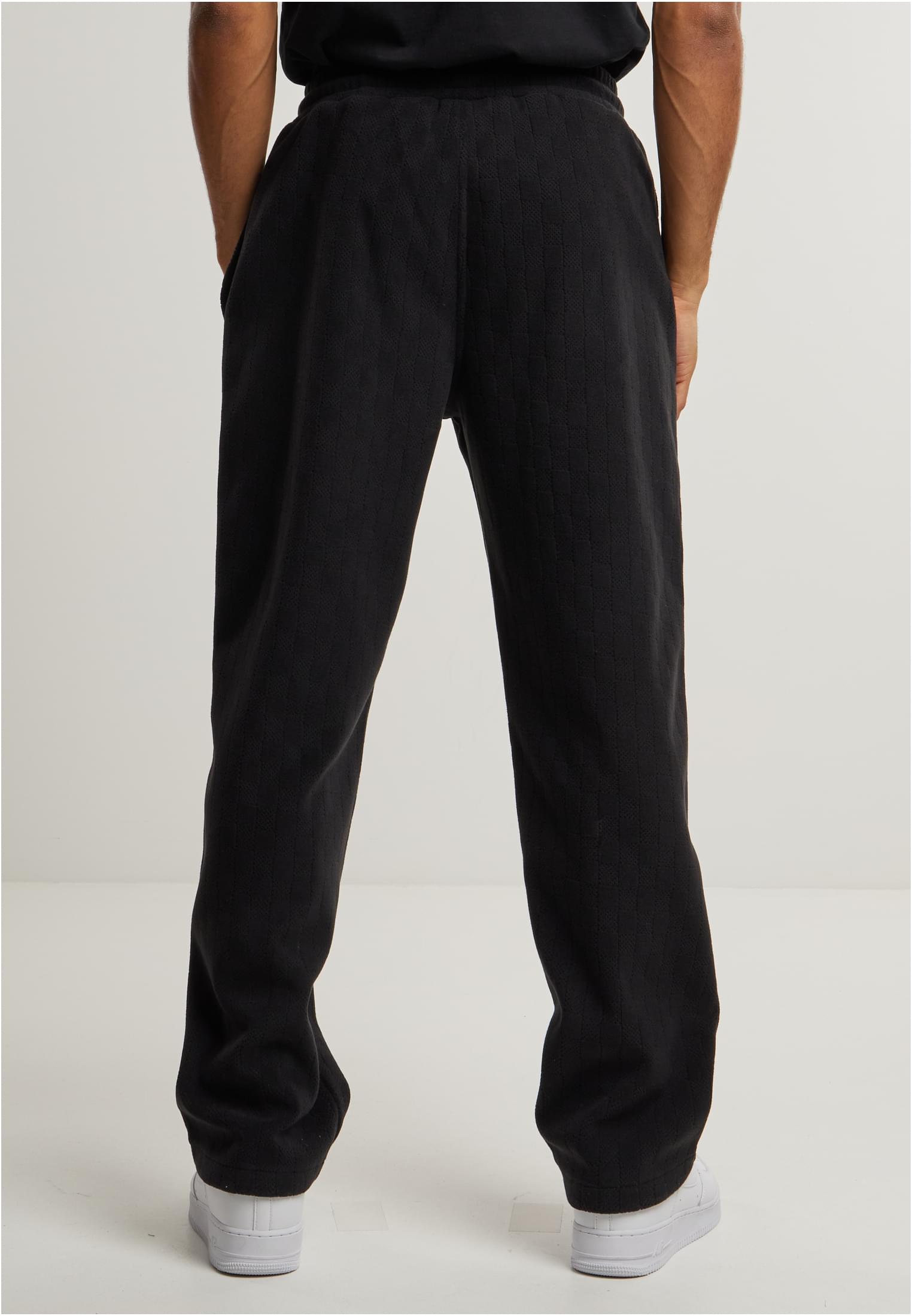 Jacquard Velvet Wide Sweatpants | black