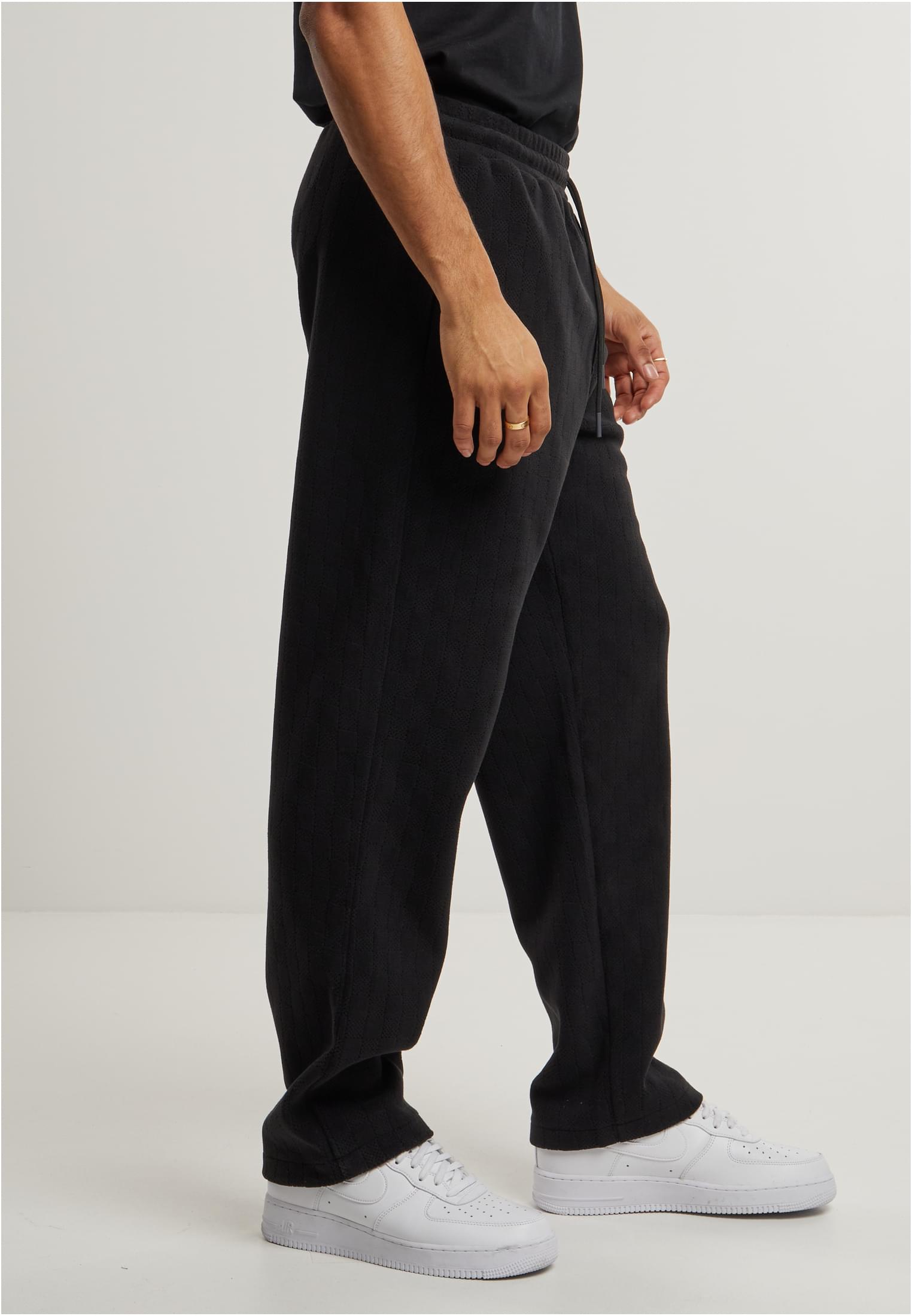 Jacquard Velvet Wide Sweatpants | black