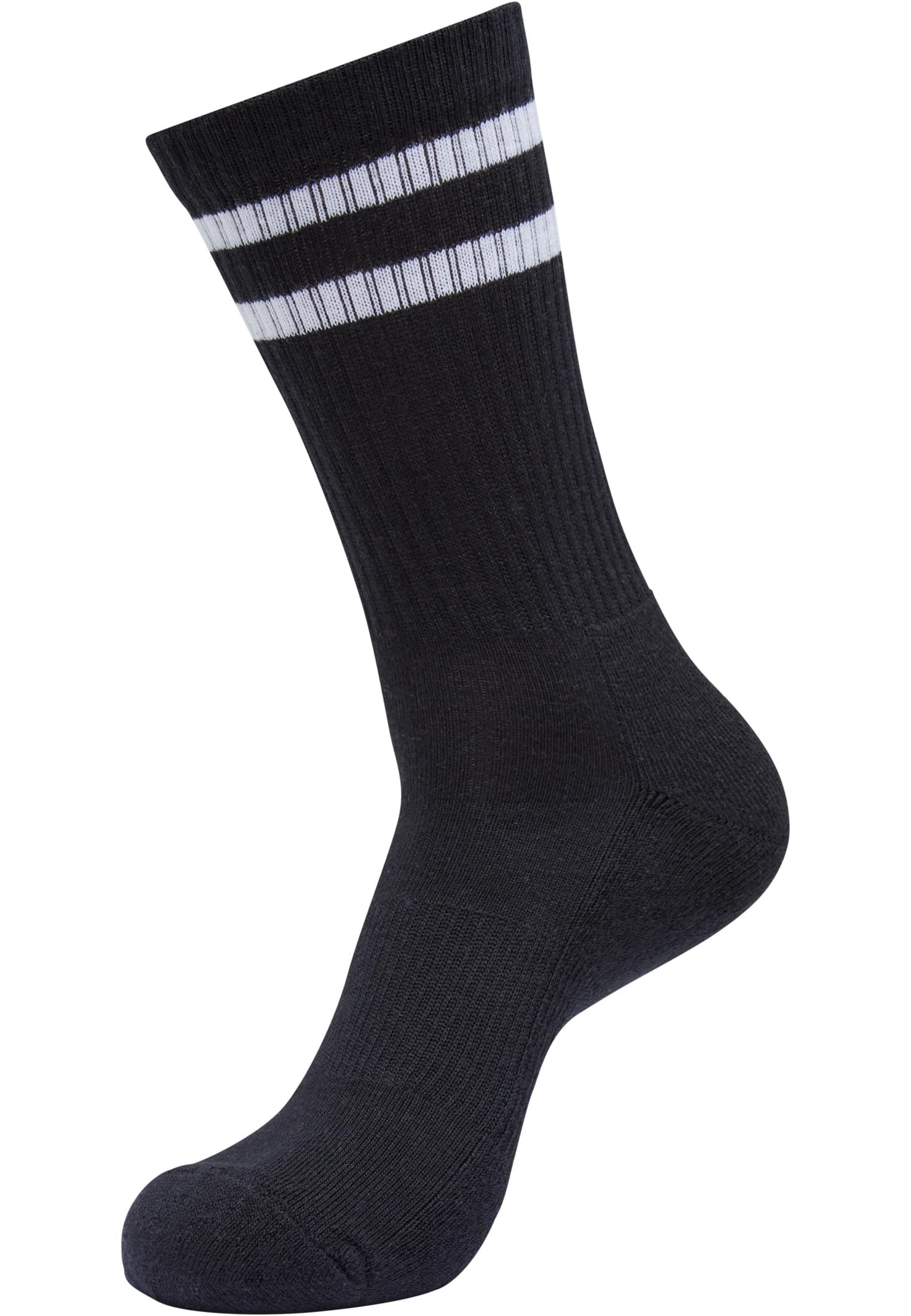 Double Stripe Socks 5-Pack | black/white