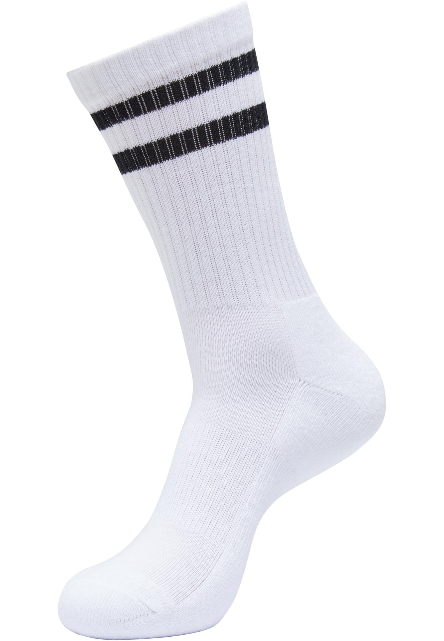 Double Stripe Socks 5-Pack | white/black