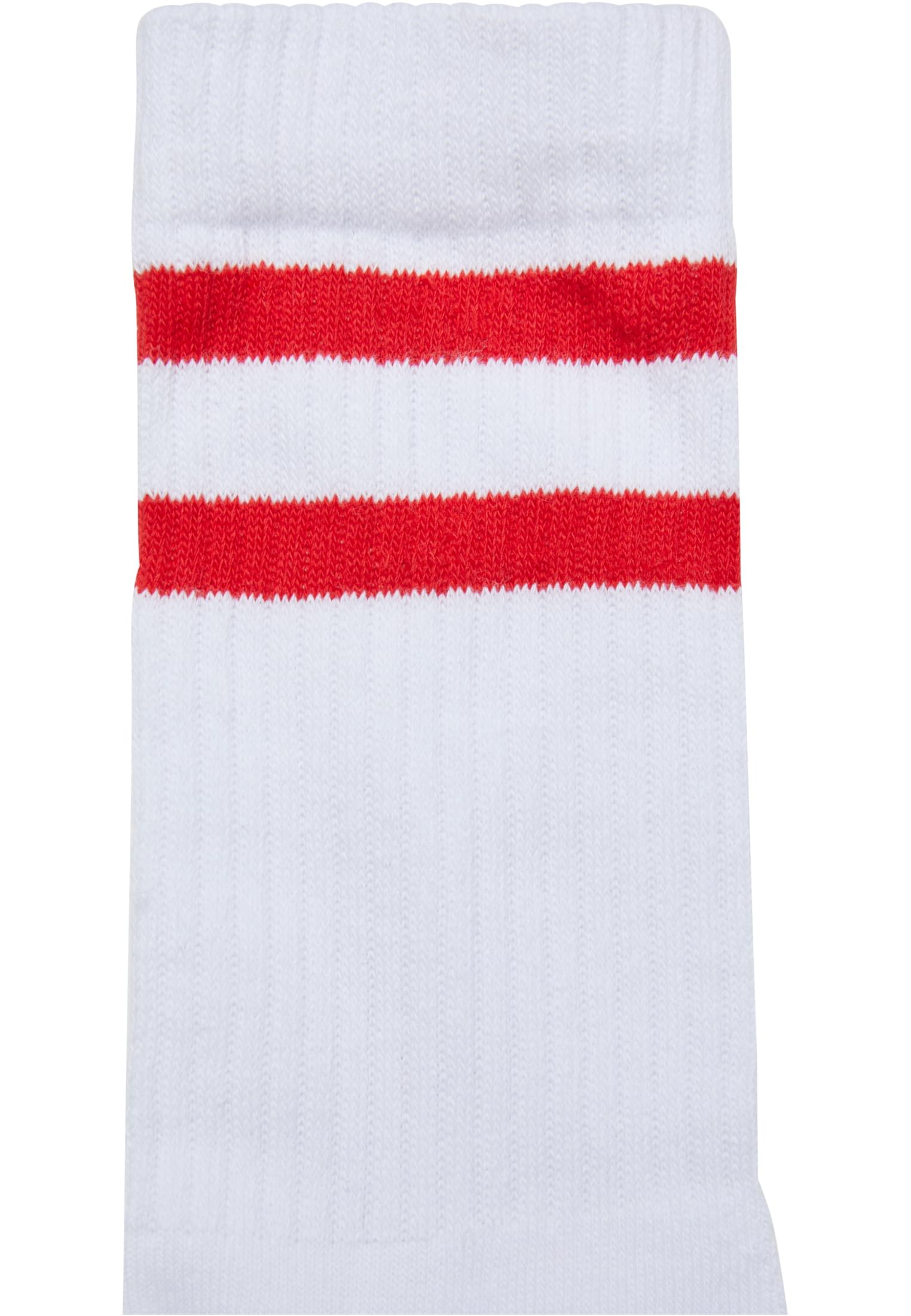 Double Stripe Socks 5-Pack | white/cityred