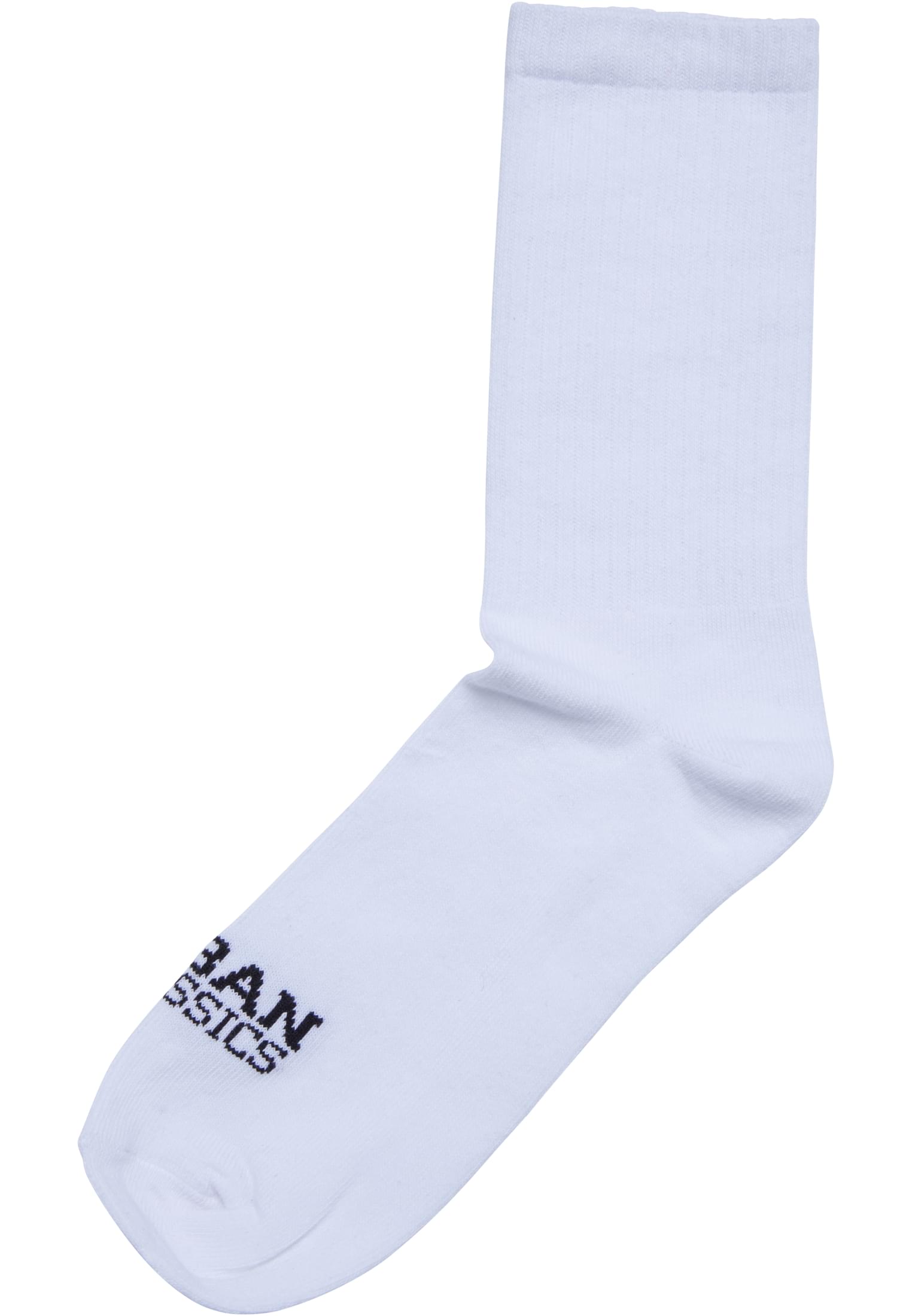 Simple Flat Knit Socks 3-Pack | white