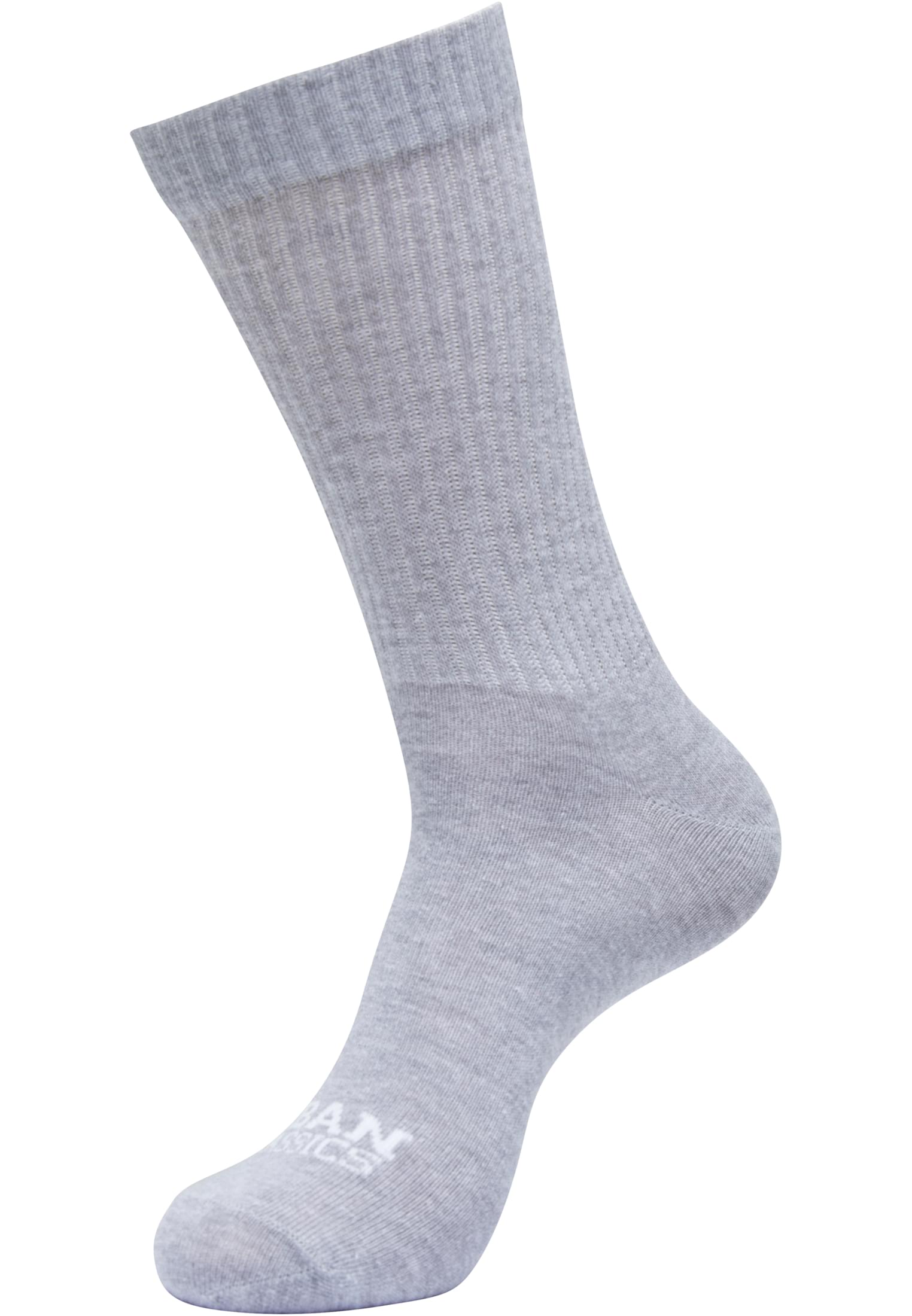 Simple Flat Knit Socks 3-Pack | heathergrey