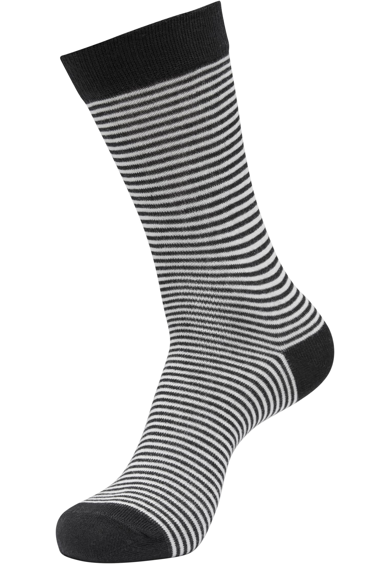 Fine Stripe Socks 5-Pack | black/whitesand