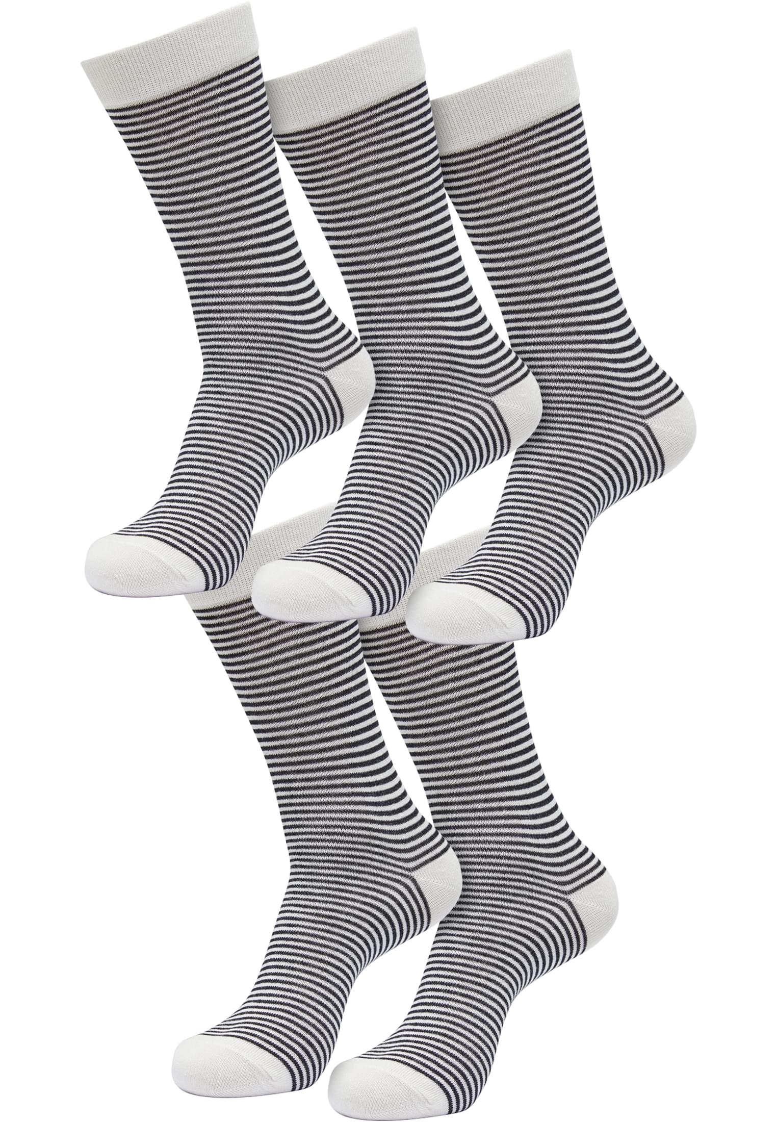 Fine Stripe Socks 5-Pack | whitesand/black