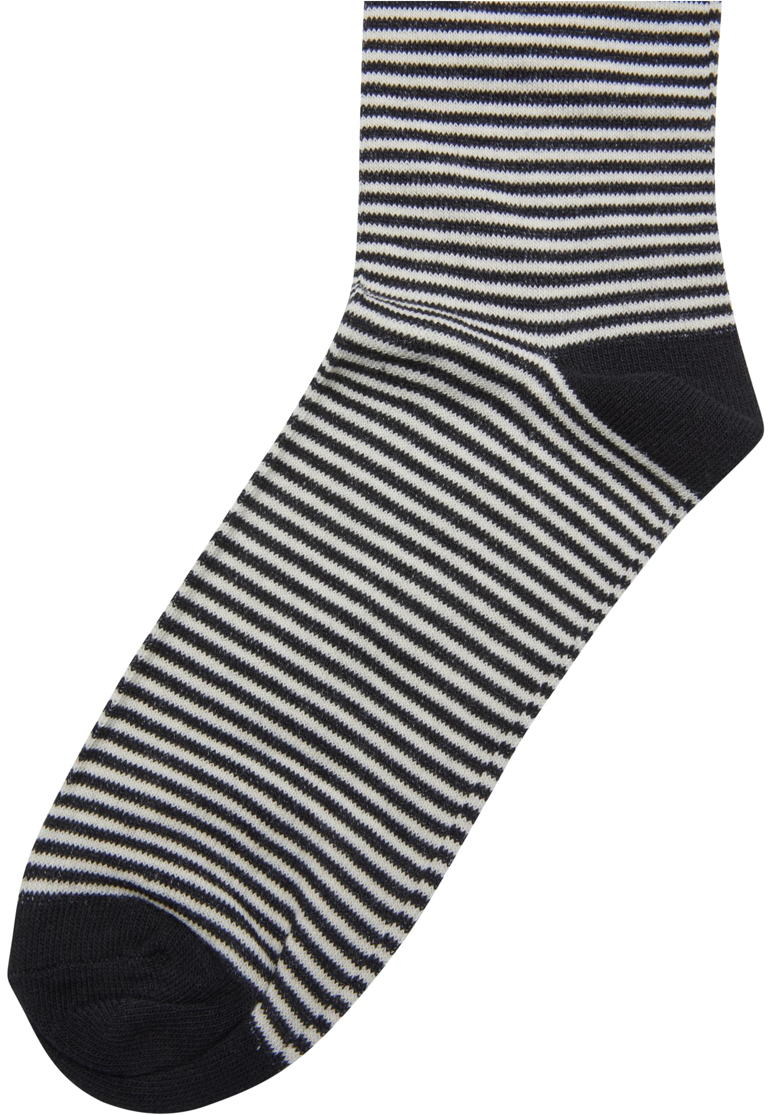 Fine Stripe Socks 5-Pack | black/whitesand